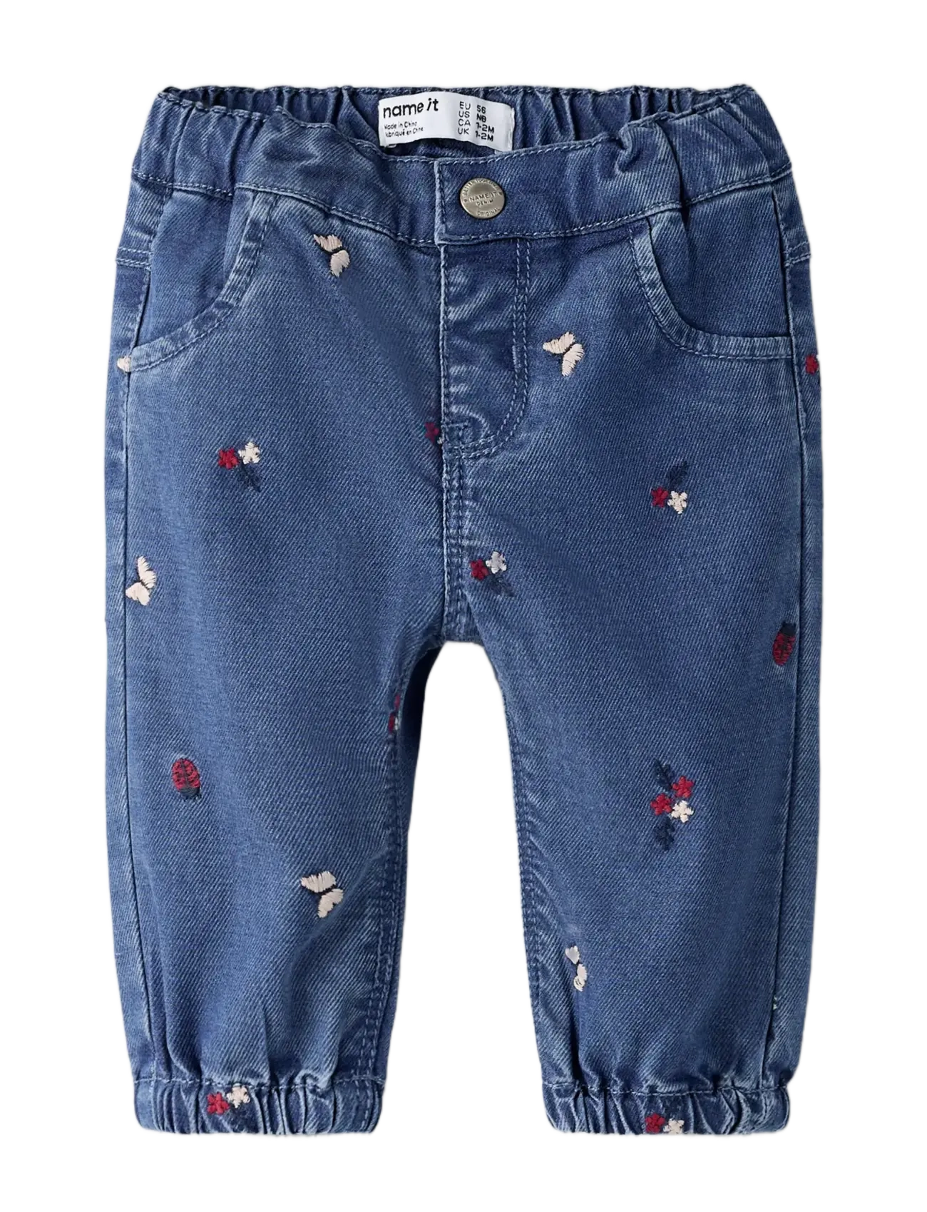 name it - NBFROSE MOM R EMB JEANS 5321-YB H - regular jeans - medium blue denim - 2