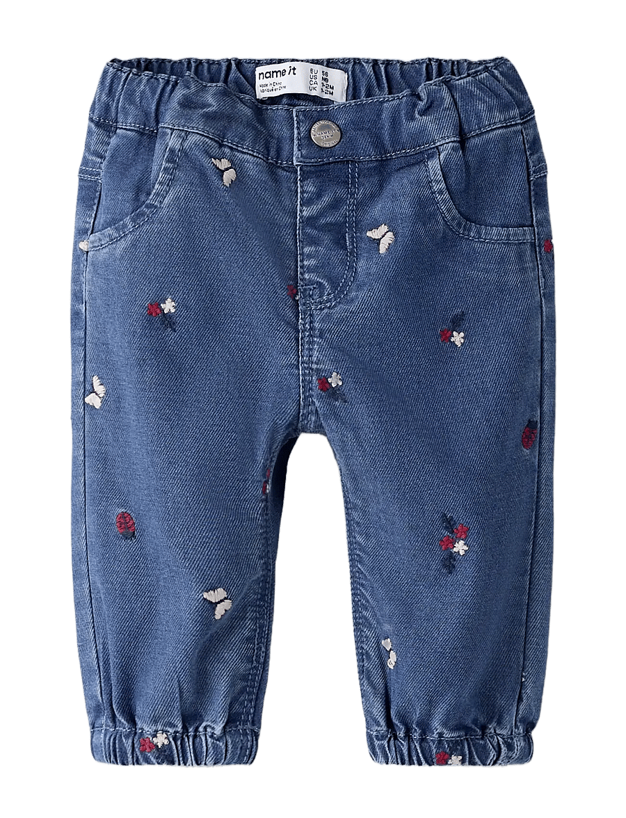 name it - NBFROSE MOM R EMB JEANS 5321-YB H - regular jeans - medium blue denim - 2