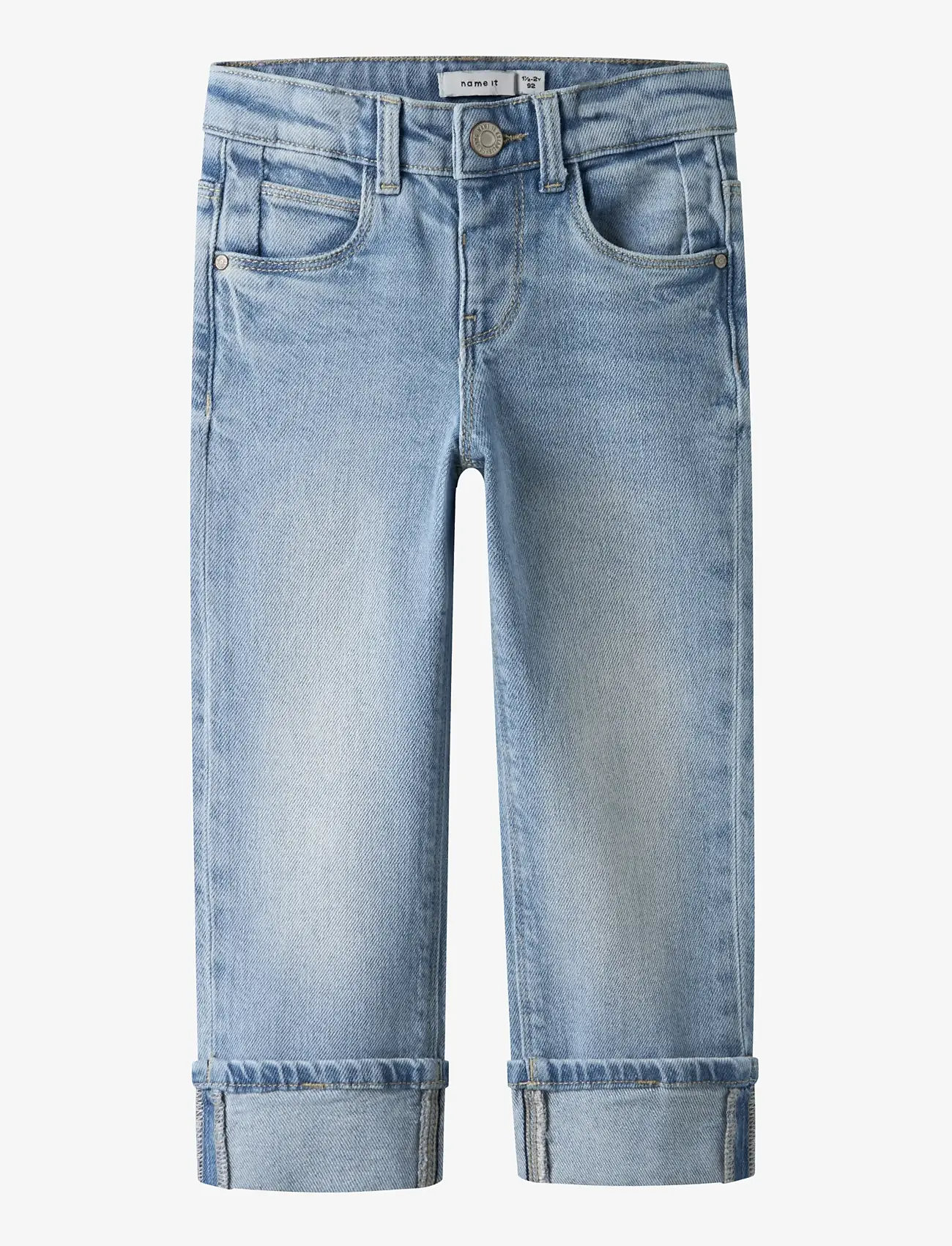 name it - NMFROSE STRAIGHT FOLD JEANS 4224-AZ NOOS - tavalised teksad - light blue denim - 1