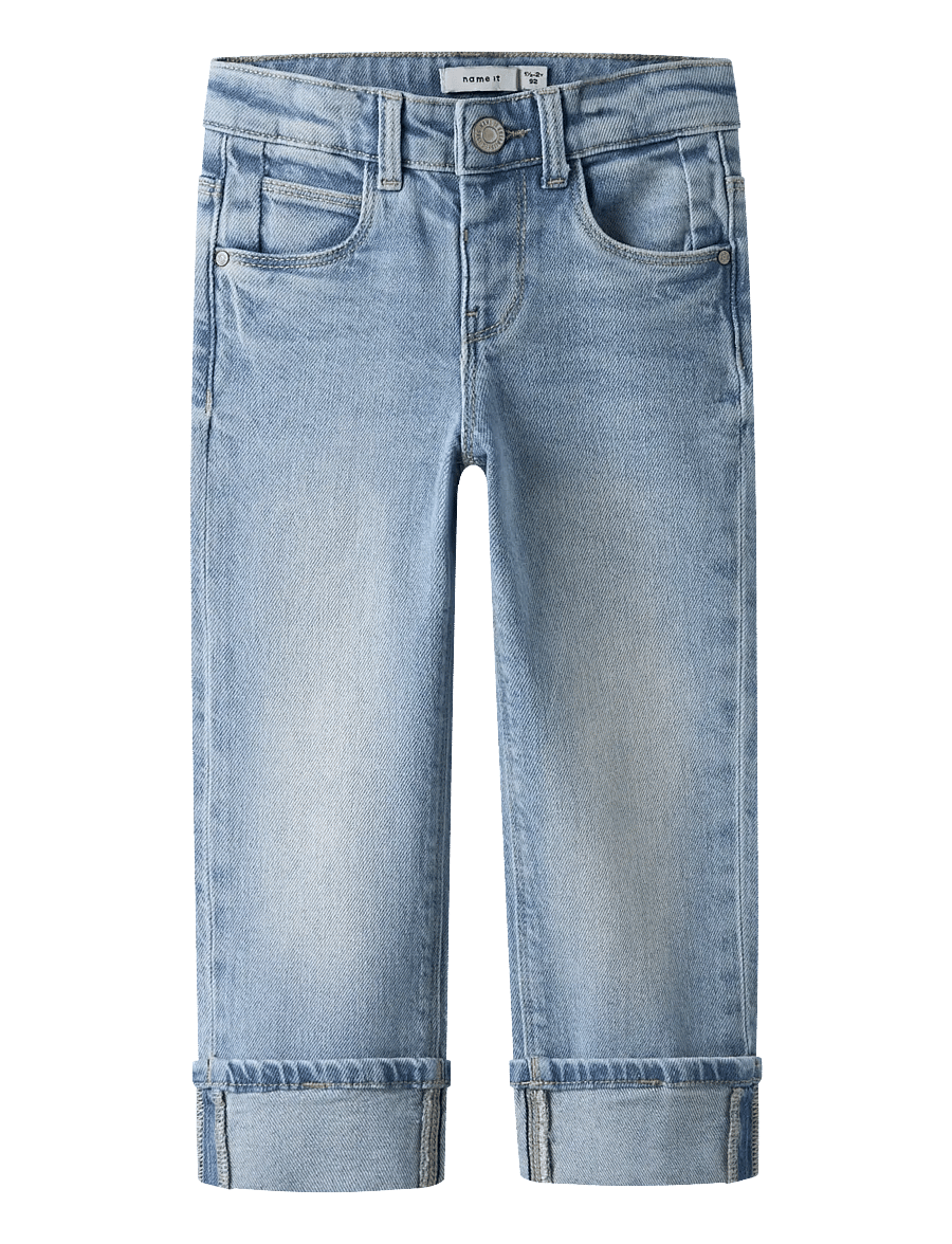 name it - NMFROSE STRAIGHT FOLD JEANS 4224-AZ NOOS - regular jeans - light blue denim - 1