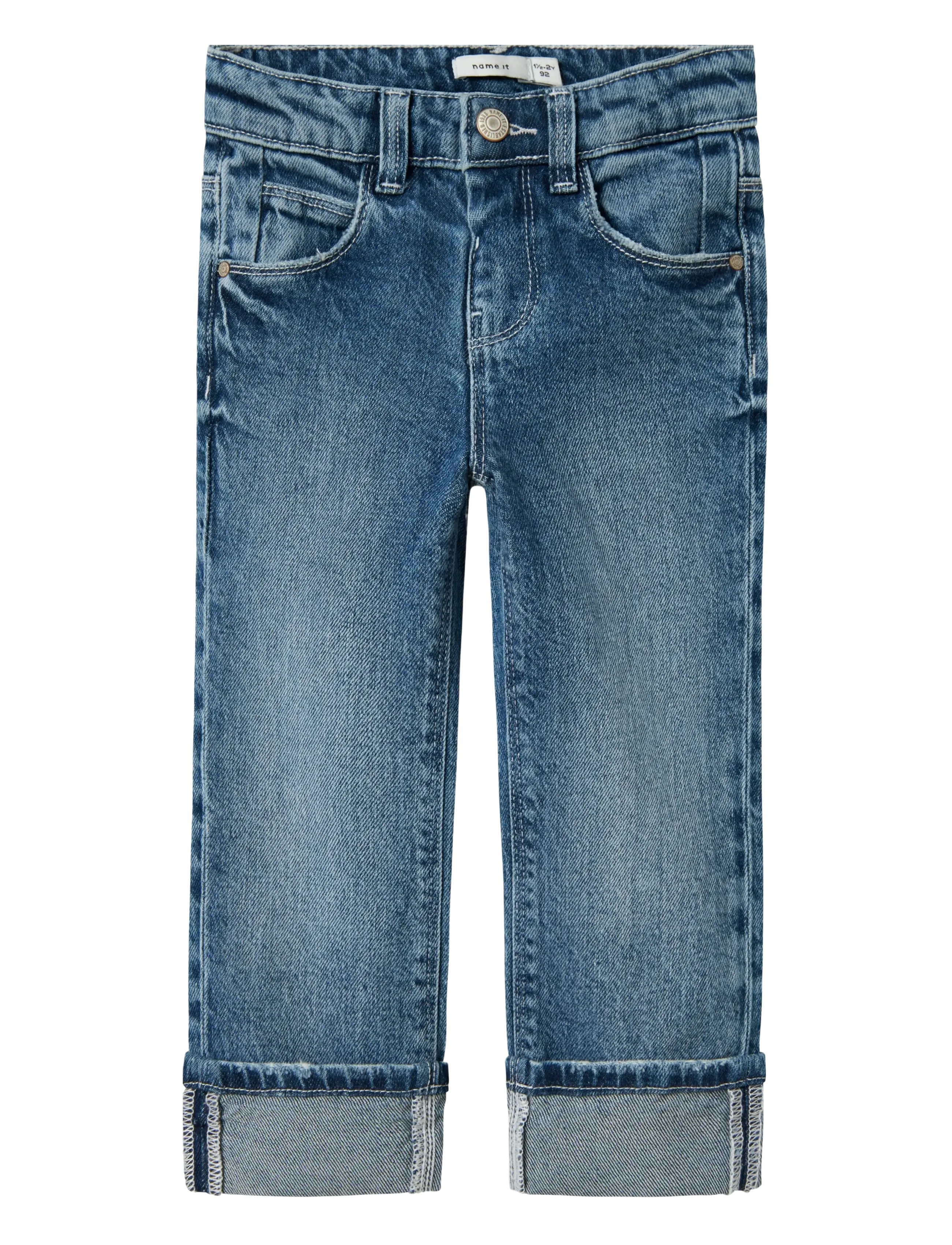 name it NMFROSE STRAIGHT FOLD JEANS 4224-AZ NOOS - Jeans - MEDIUM BLUE DENIM / blue