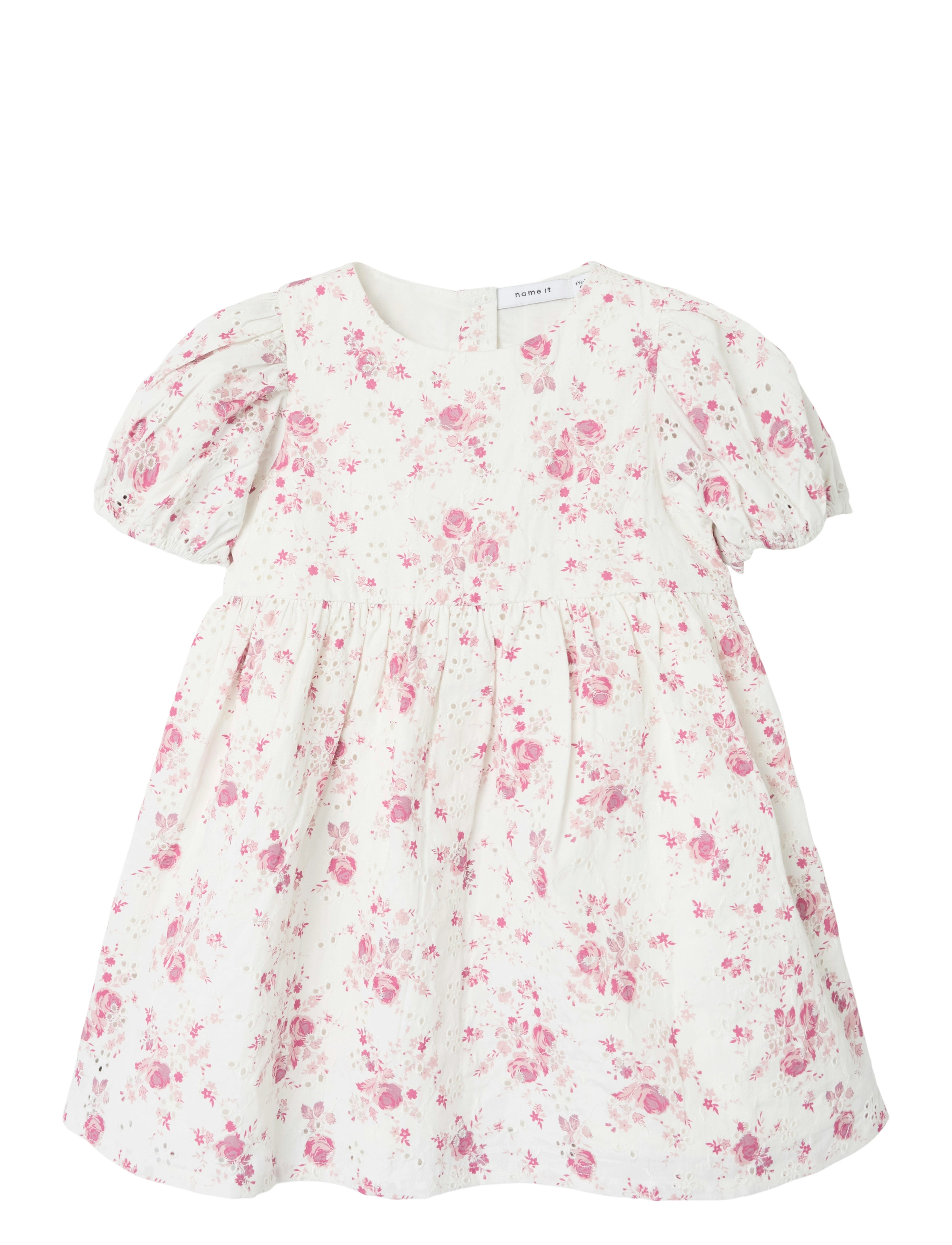name it NMFFEMBRODER SS DRESS - Kjoler & Nederdele - CLOUD DANCER / white