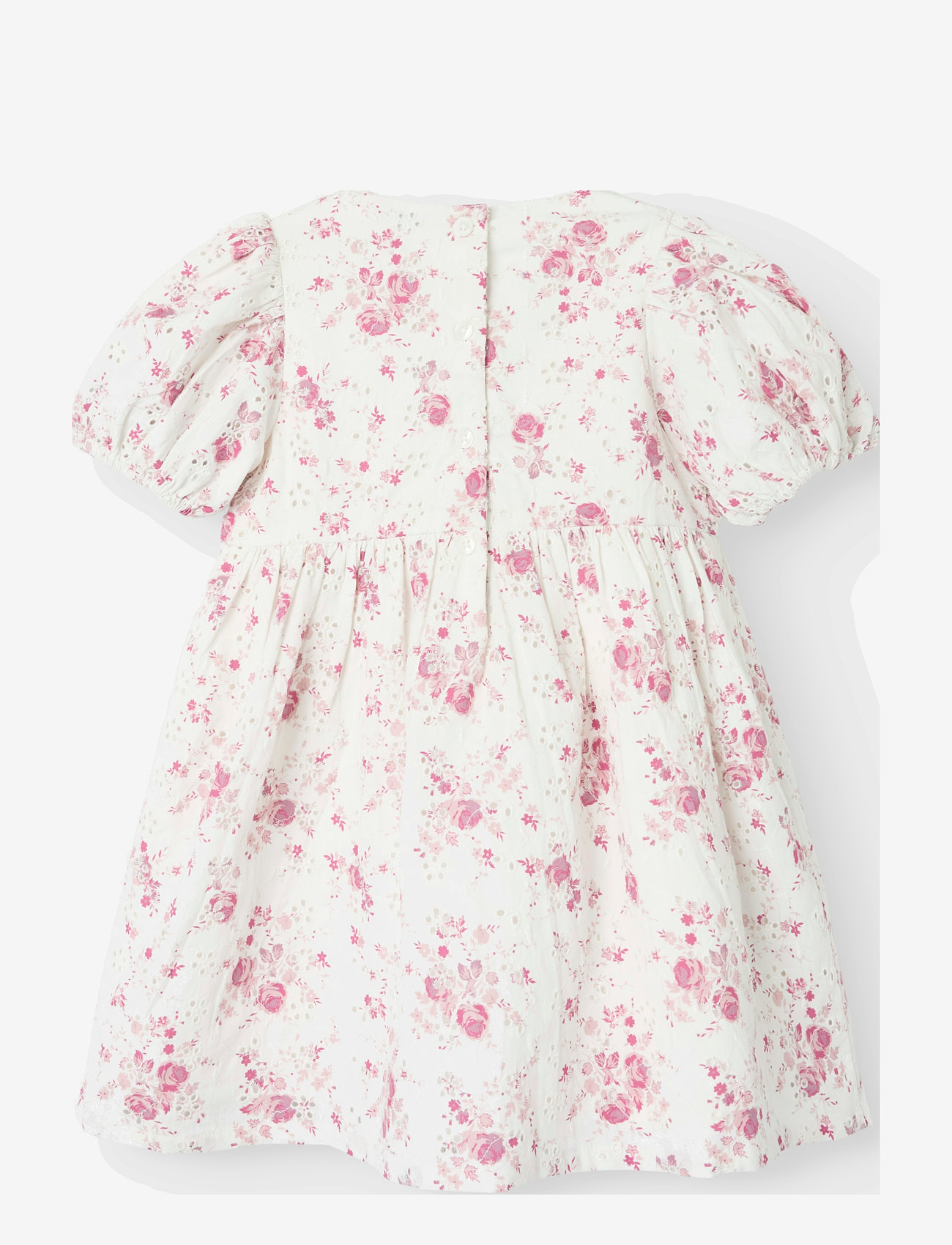 name it - NMFFEMBRODER SS DRESS - casual jurken met korte mouwen - cloud dancer - 1