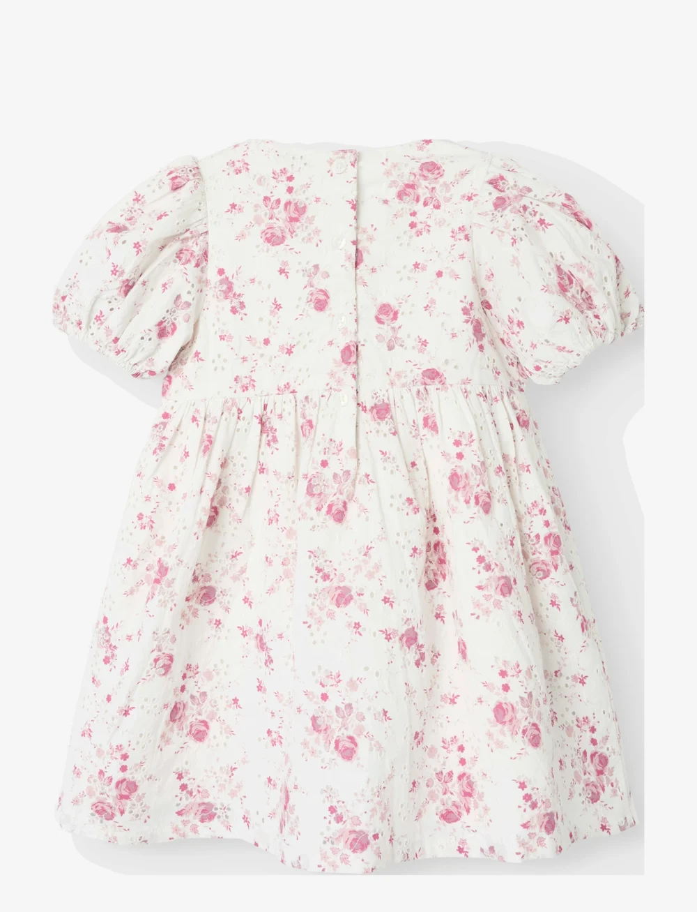name it - NMFFEMBRODER SS DRESS - short-sleeved casual dresses - cloud dancer - 1