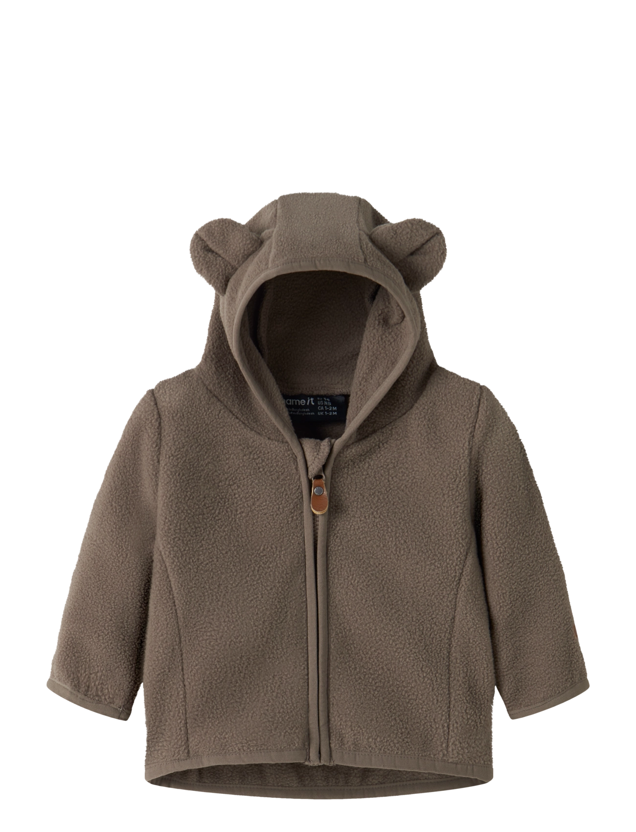 name it NBNMEEKO FLEECE JACKET MELANGE NOOS - Fleecejackor - WALNUT / brown