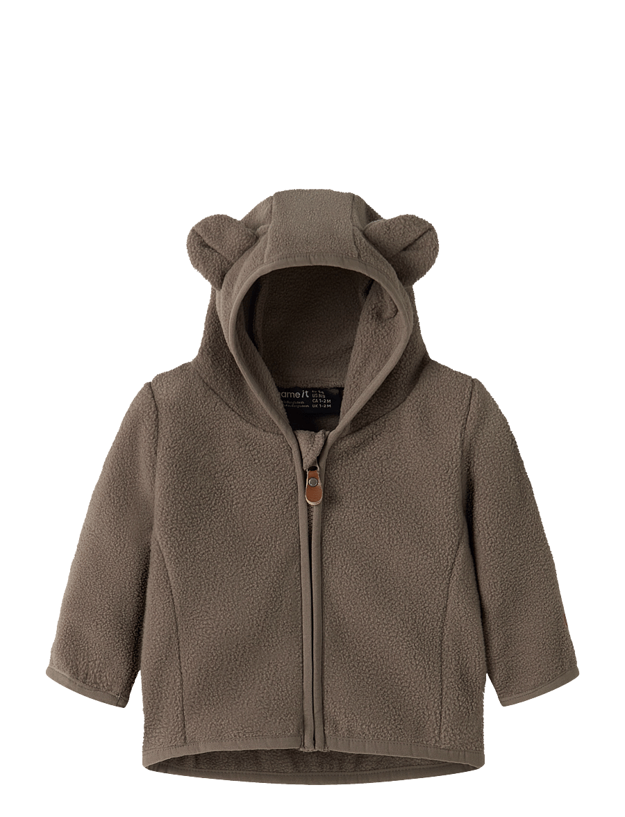 name it - NBNMEEKO FLEECE JACKET MELANGE NOOS - walnut - 0