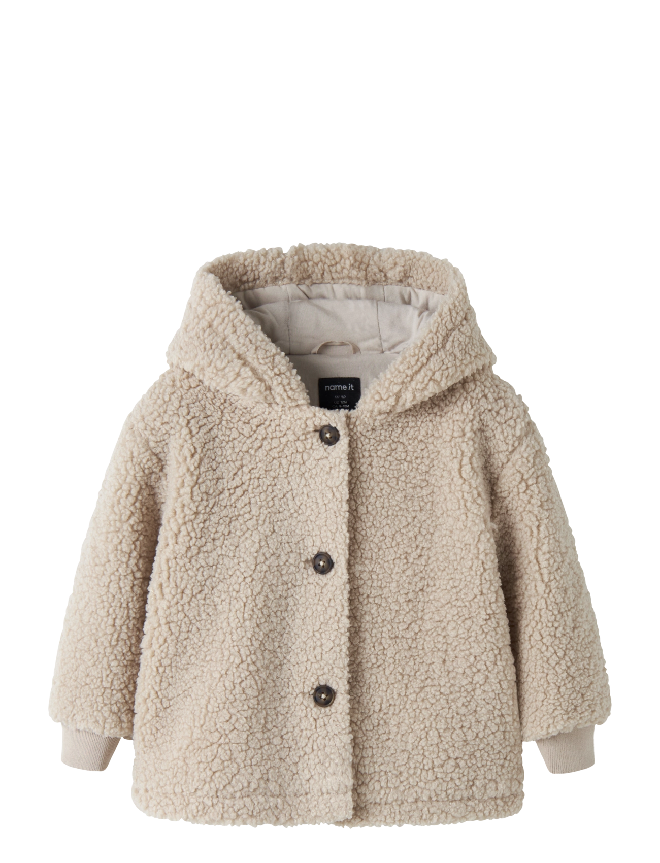 name it NBNMILO TEDDY JACKET - Fleecejacken - PEYOTE / cream