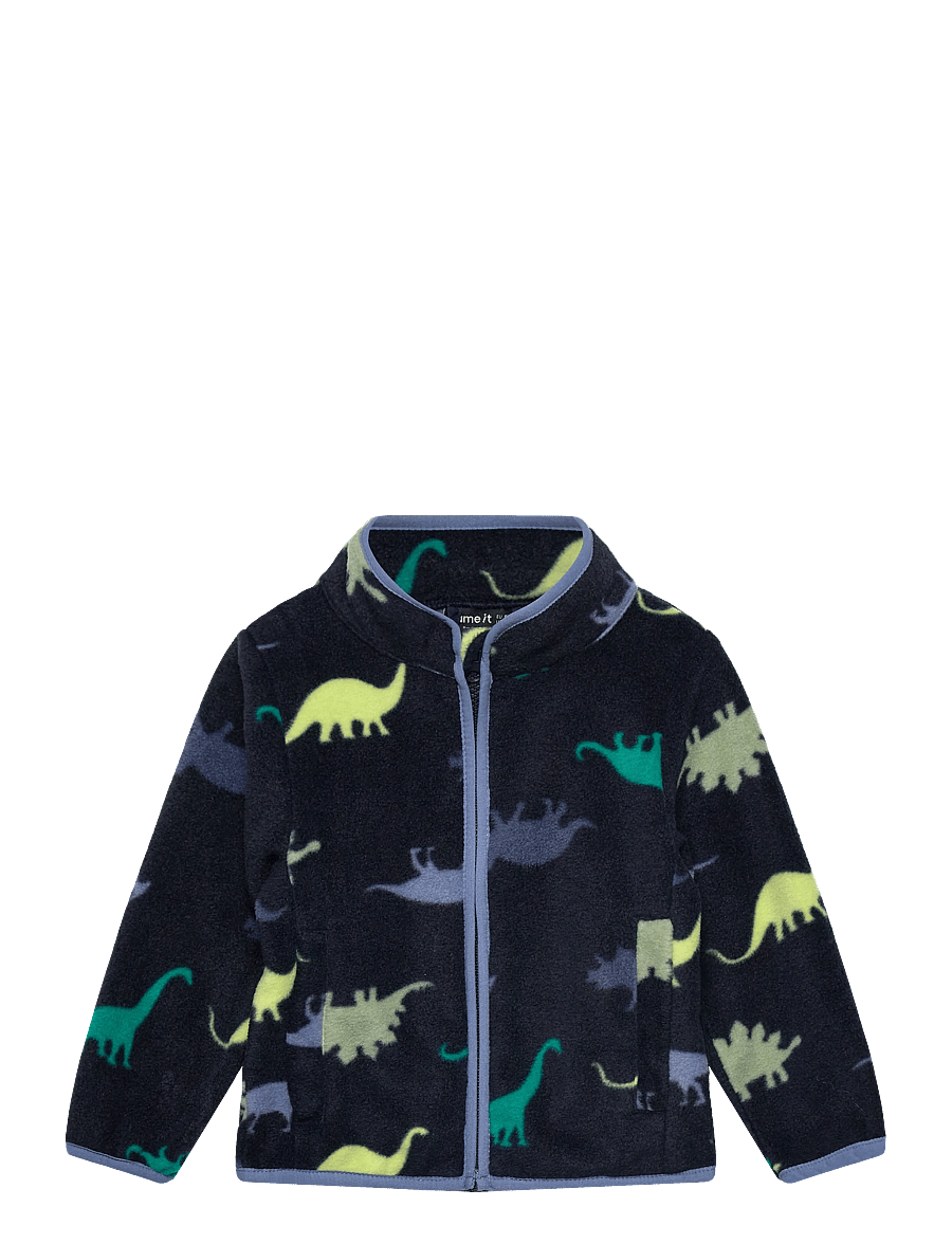 name it - NMMMEEKO FLEECE JACKET AOP2 NOOS - fleecejakker - dark sapphire - 0