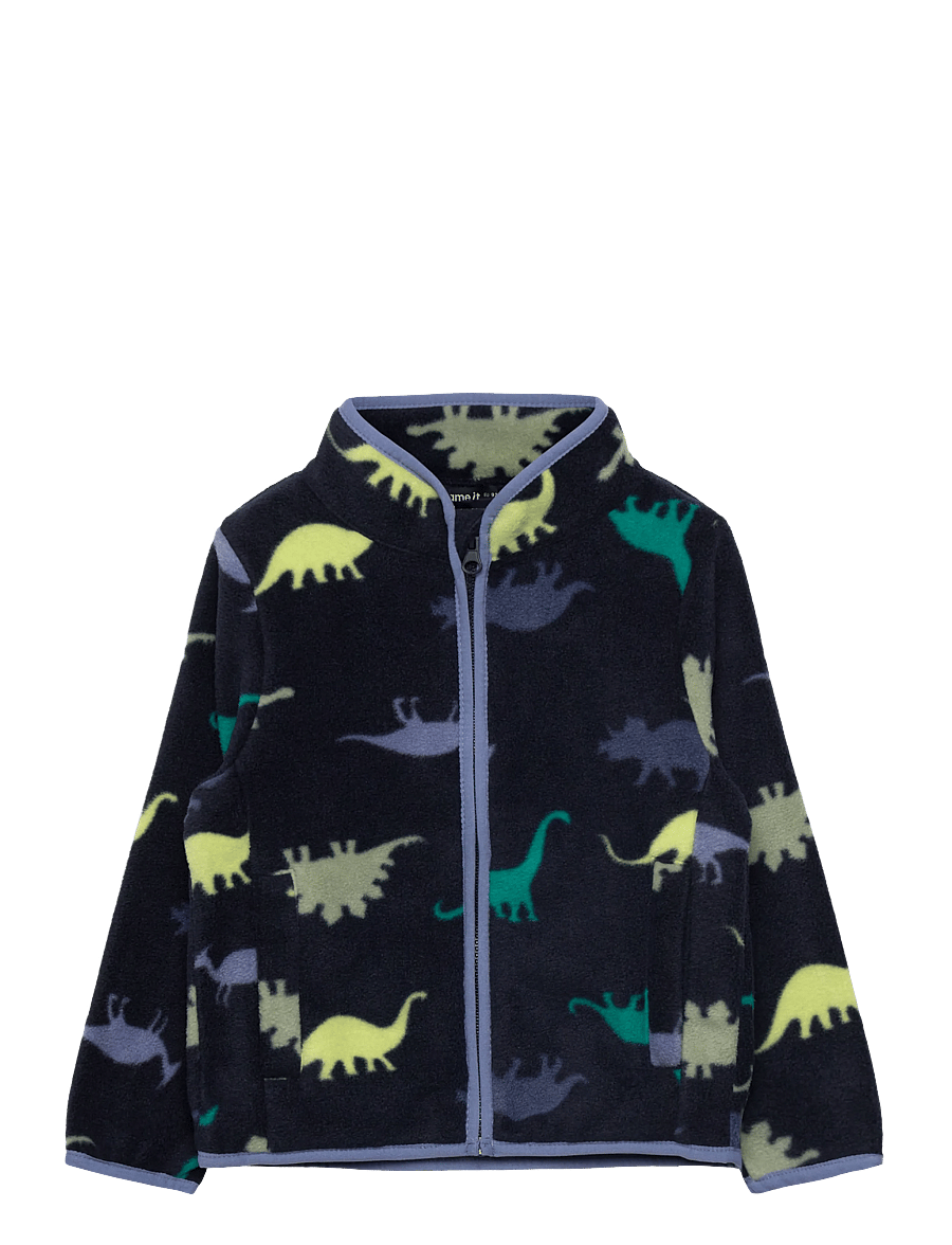 name it - NMMMEEKO FLEECE JACKET AOP2 NOOS - fleecejacken - dark sapphire - 0