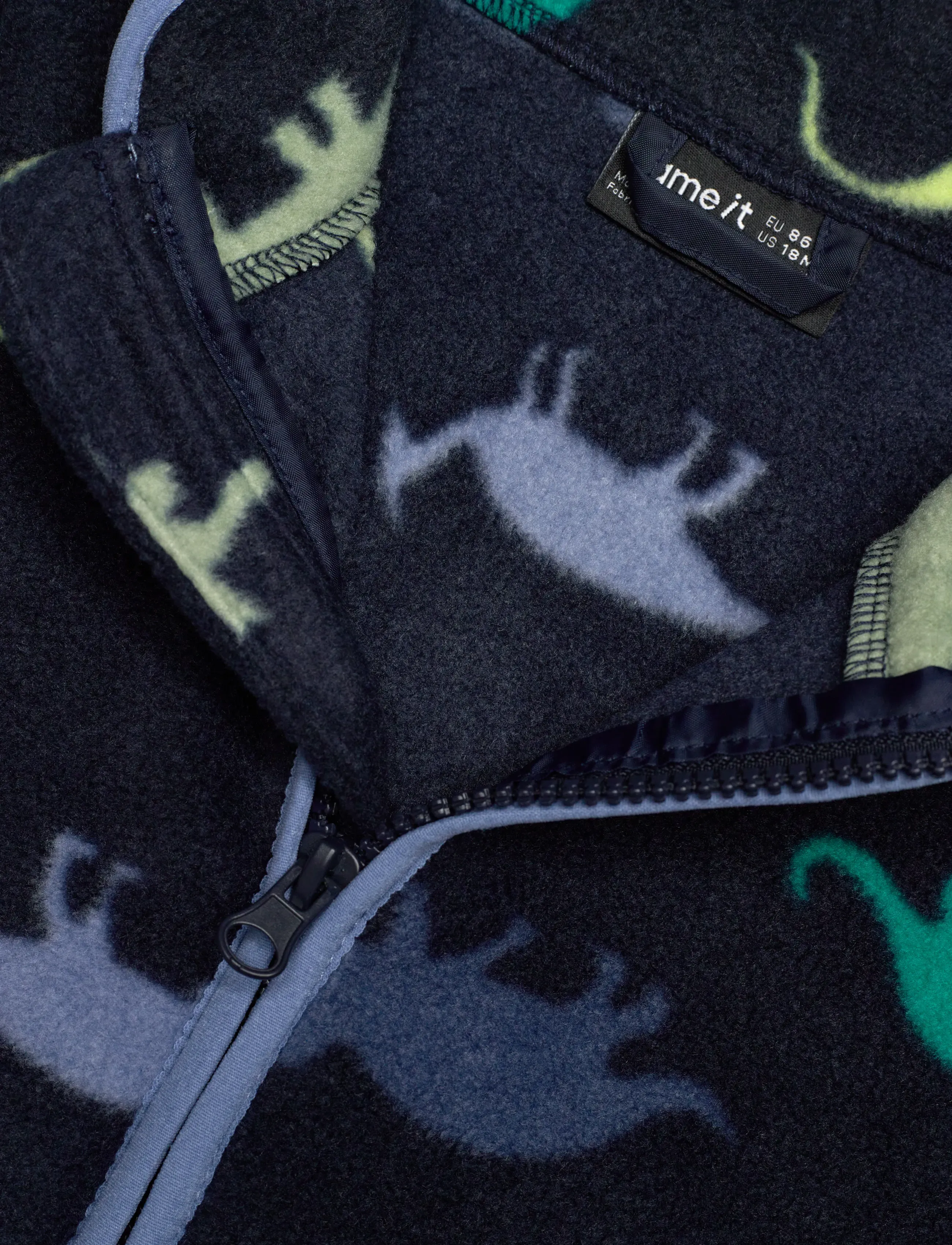 name it - NMMMEEKO FLEECE JACKET AOP2 NOOS - fleecejakker - dark sapphire - 2