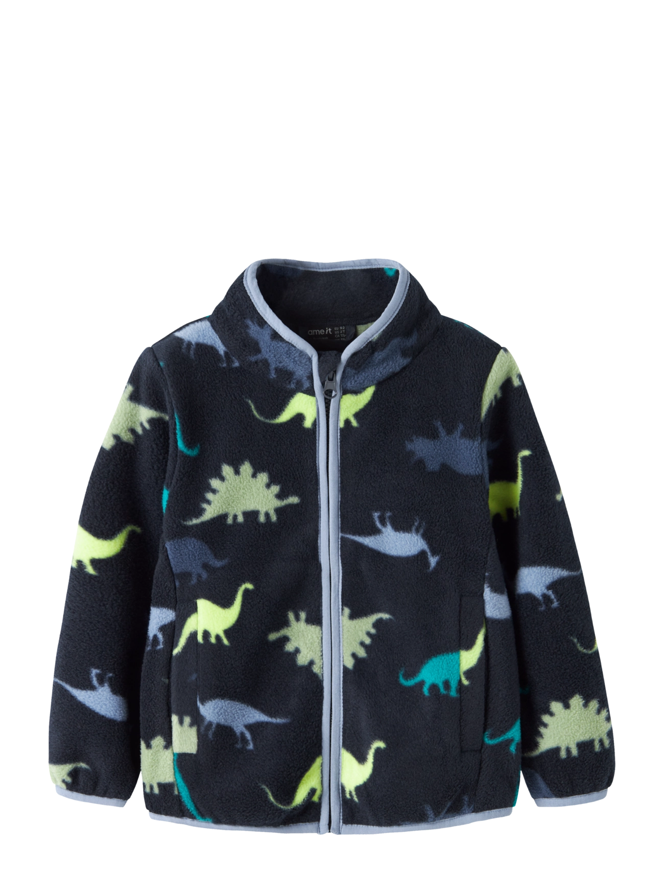 name it Nmmmeeko Fleece Jacket Aop2 Noos, 98, Oberbekleidung, Marineblau - Jackets, Kinder