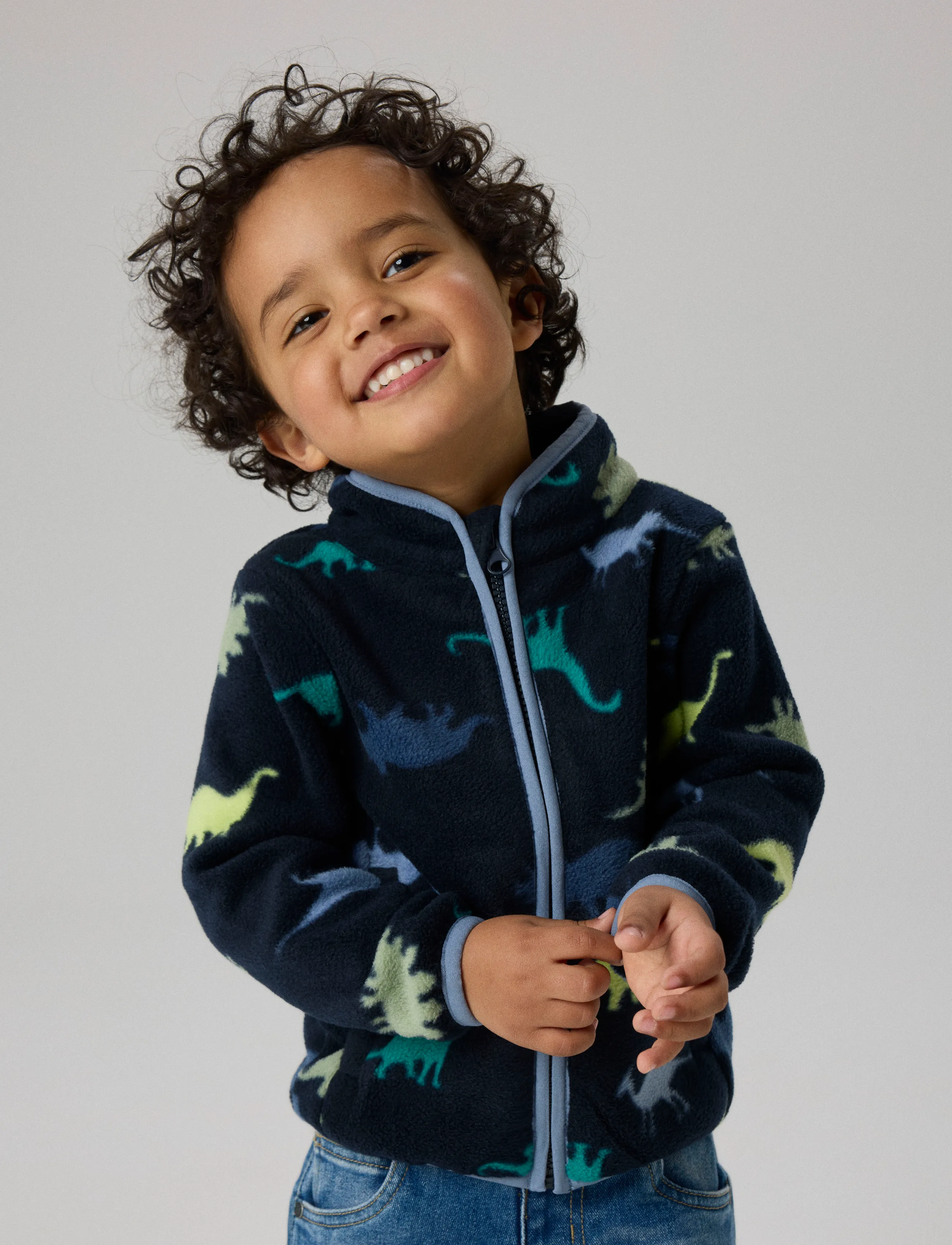 name it - NMMMEEKO FLEECE JACKET AOP2 NOOS - multino audinio striukės - dark sapphire - 2