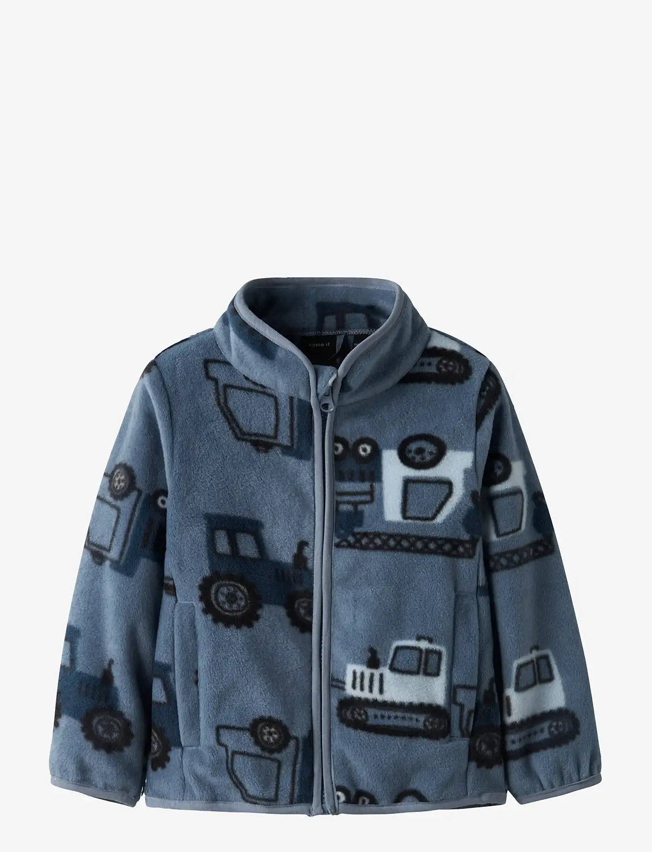 name it - NMMMEEKO FLEECE JACKET AOP2 NOOS - fleecejakker - flint stone - 1