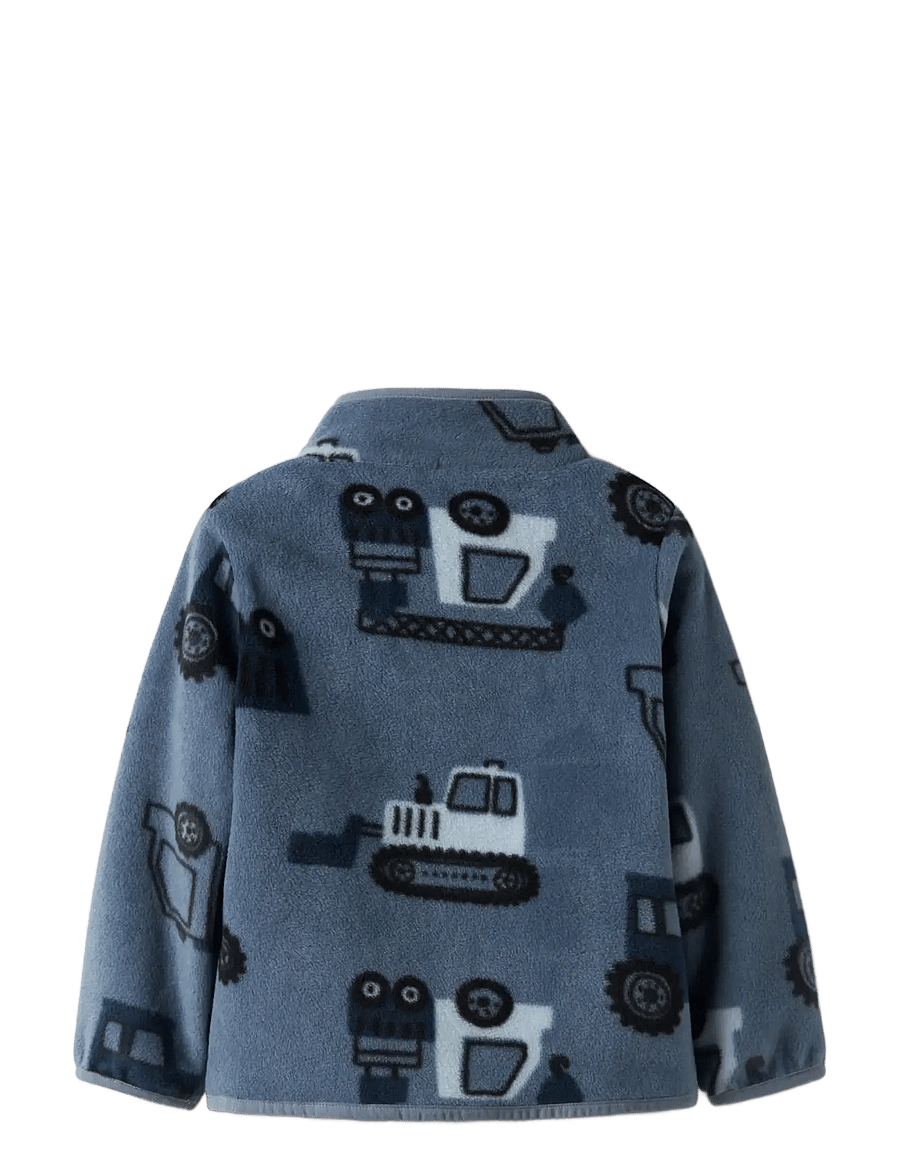 name it - NMMMEEKO FLEECE JACKET AOP2 NOOS - fleecejacken - flint stone - 2