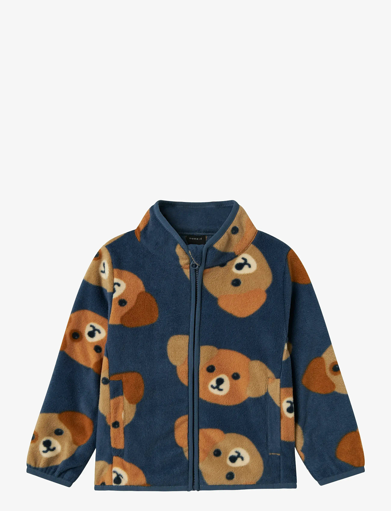 name it - NMMMEEKO FLEECE JACKET AOP2 - fleecejakker - vintage indigo - 0