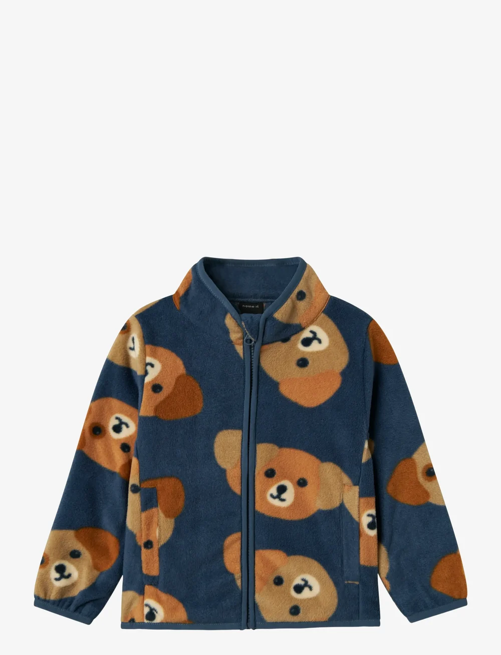 name it - NMMMEEKO FLEECE JACKET AOP2 - fleecejacken - vintage indigo - 0