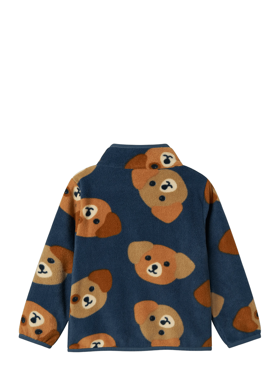 name it - NMMMEEKO FLEECE JACKET AOP2 NOOS - fleecejacken - vintage indigo - 2