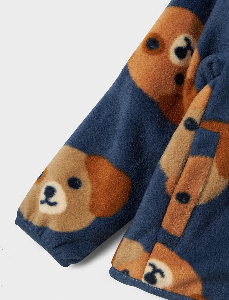name it - NMMMEEKO FLEECE JACKET AOP2 NOOS - fleecejakker - vintage indigo - 3