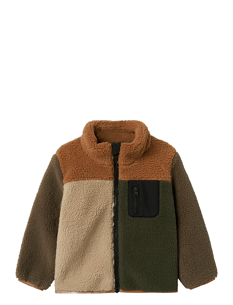 name it - NMMMONICO TEDDY JACKET BLOCK - toasted coconut - 1