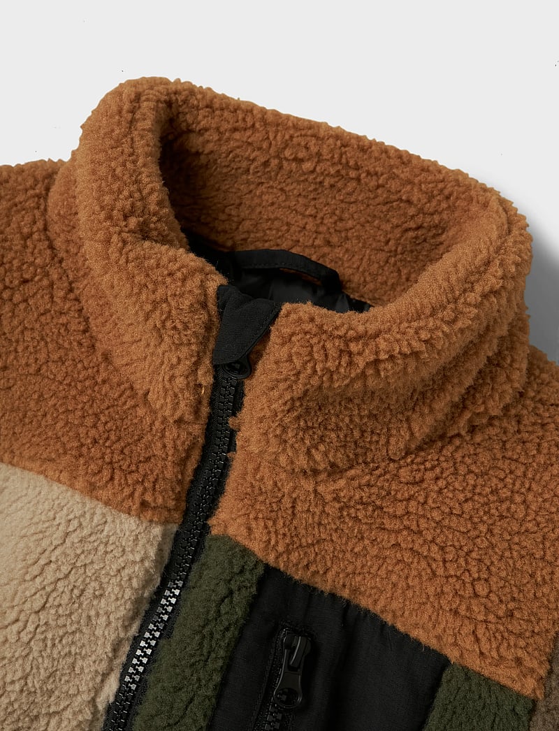 name it - NMMMONICO TEDDY JACKET BLOCK - toasted coconut - 3