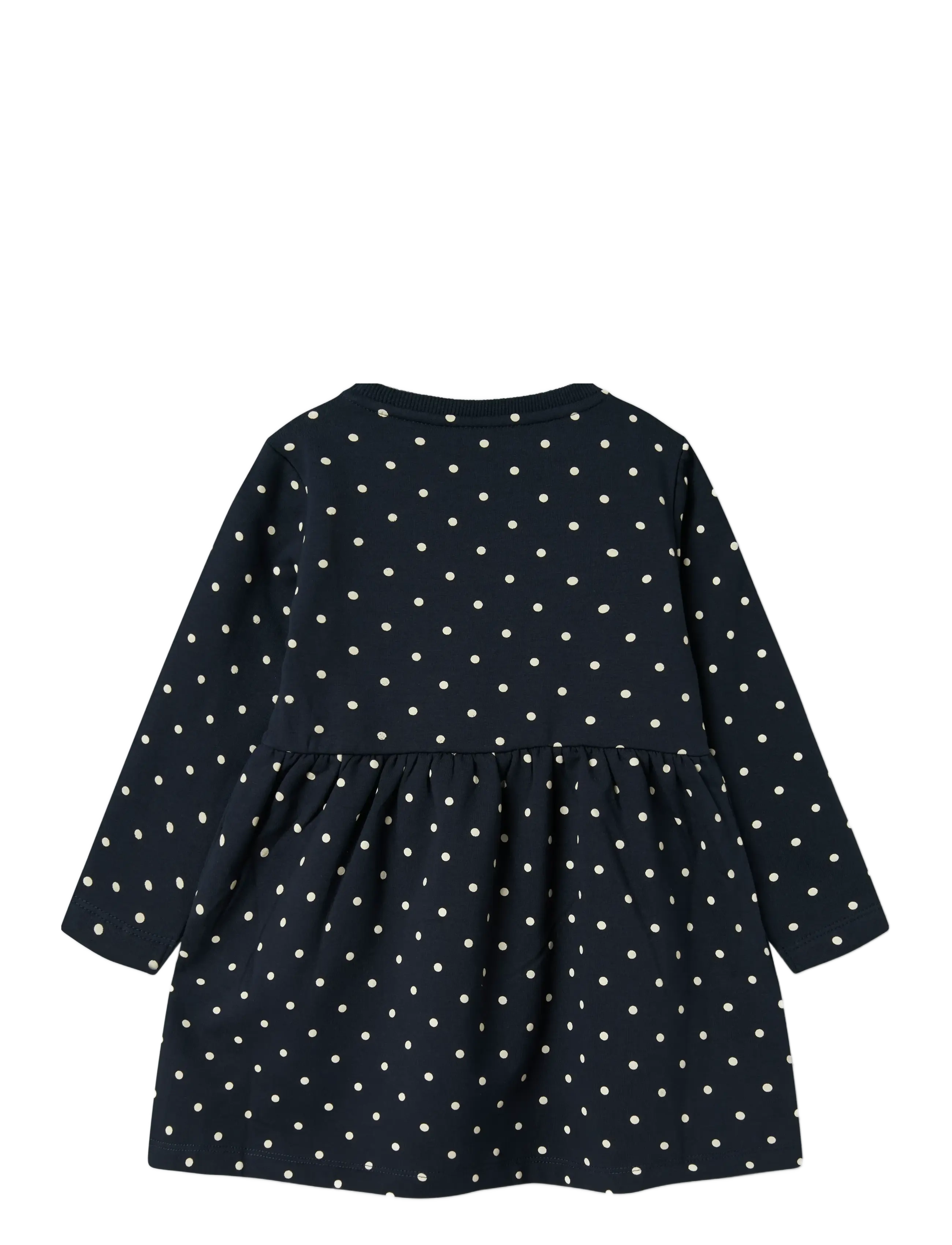 name it - NMFDAVINA LS SWEAT BRU DRESS NOOS - long-sleeved baby dresses - dark sapphire - 2