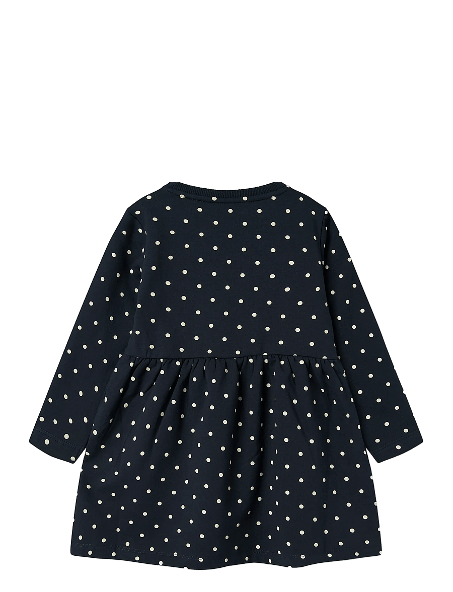 name it - NMFDAVINA LS SWEAT BRU DRESS NOOS - langärmelige babykleider - dark sapphire - 2
