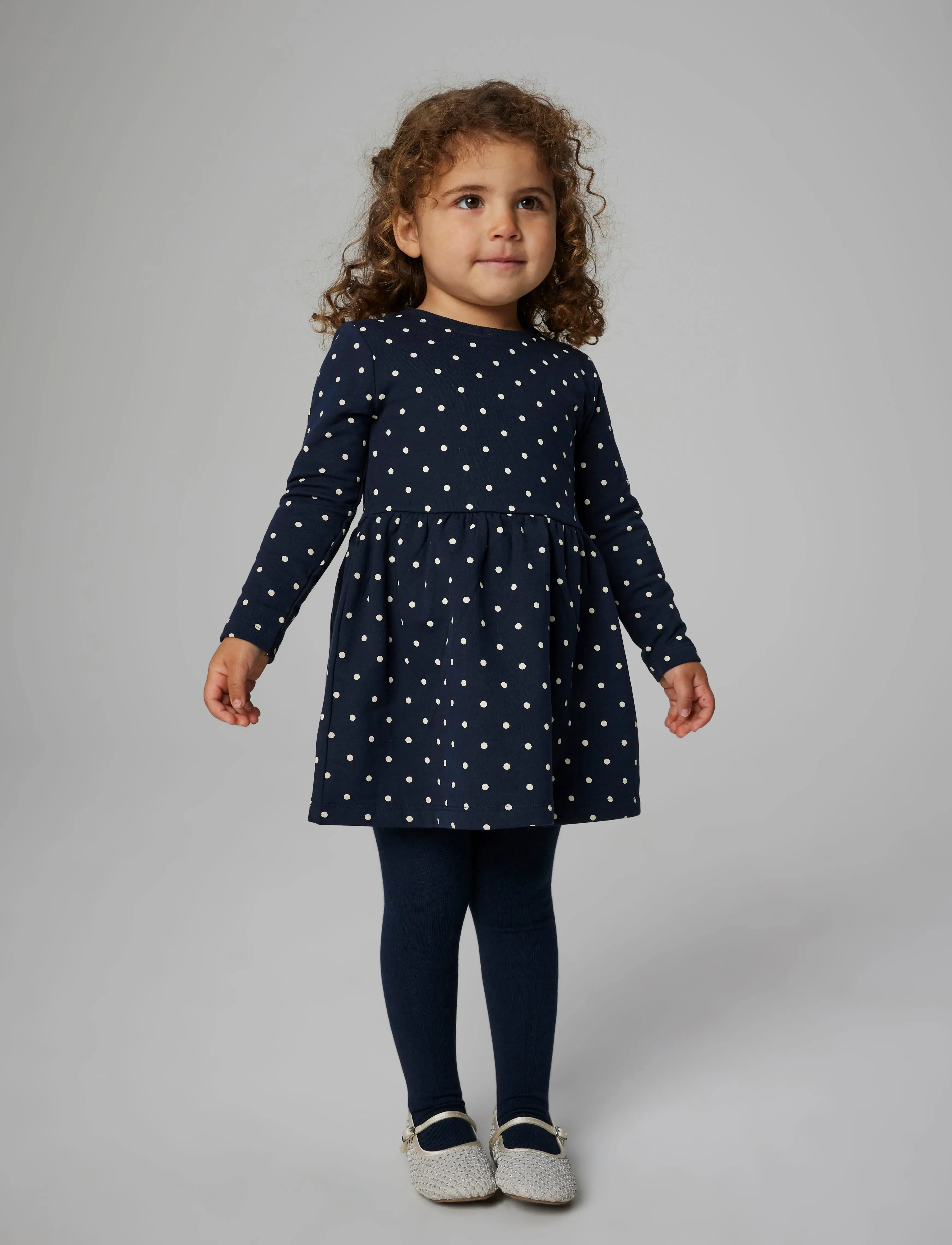 name it NMFDAVINA LS SWEAT BRU DRESS NOOS - Langärmelige Babykleider - DARK SAPPHIRE / navy