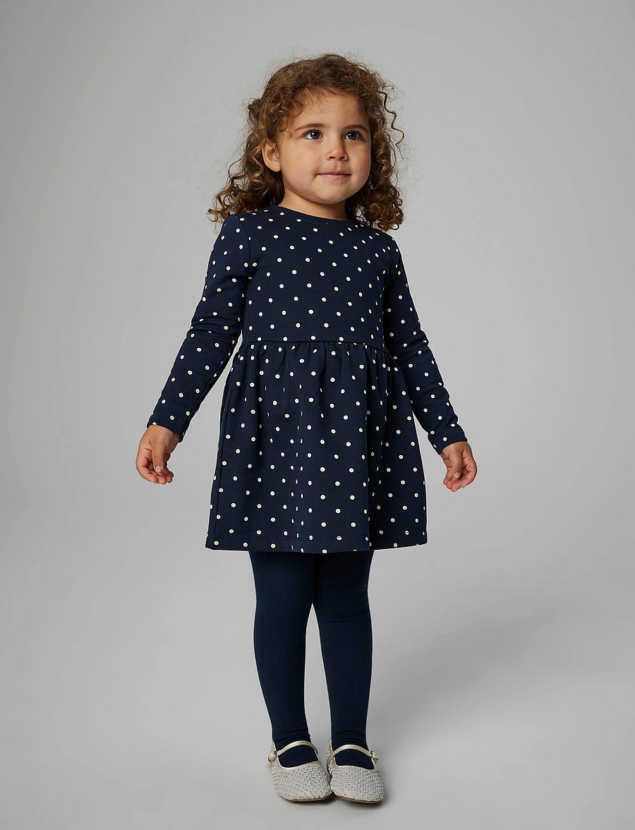 name it - NMFDAVINA LS SWEAT BRU DRESS NOOS - langärmelige babykleider - dark sapphire - 0