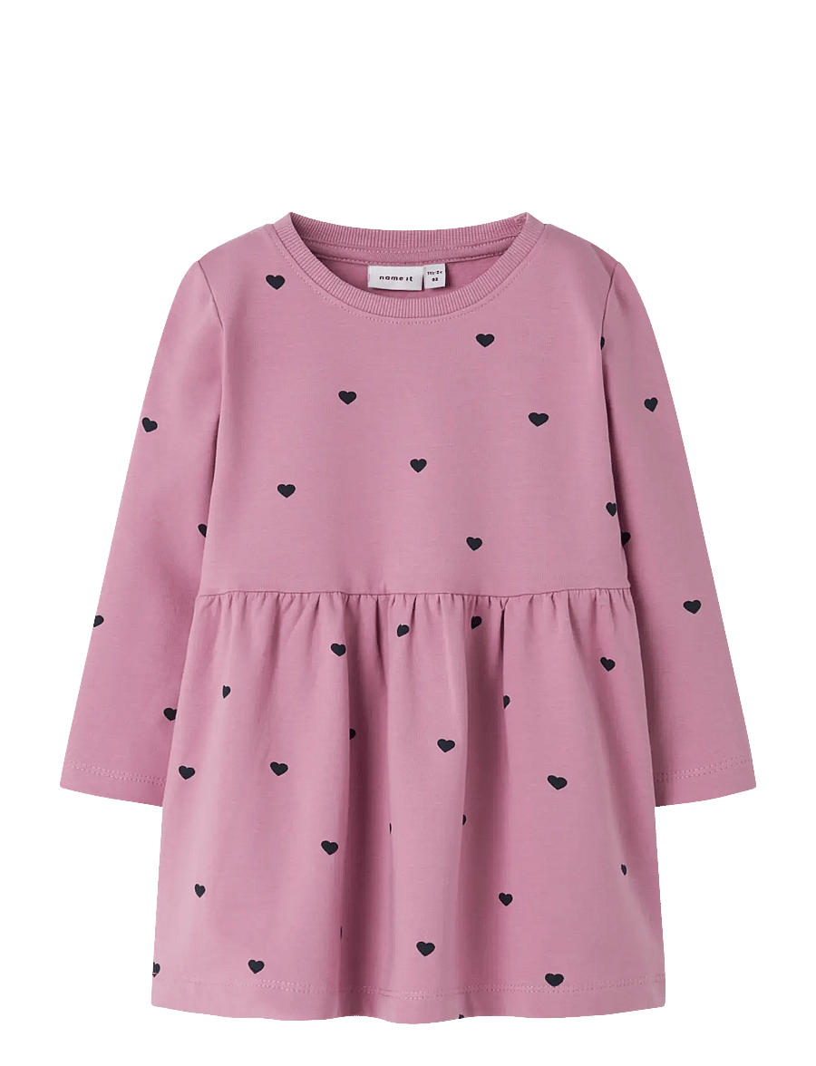 name it - NMFDAVINA LS SWEAT BRU DRESS NOOS - langärmelige babykleider - mauve orchid - 0