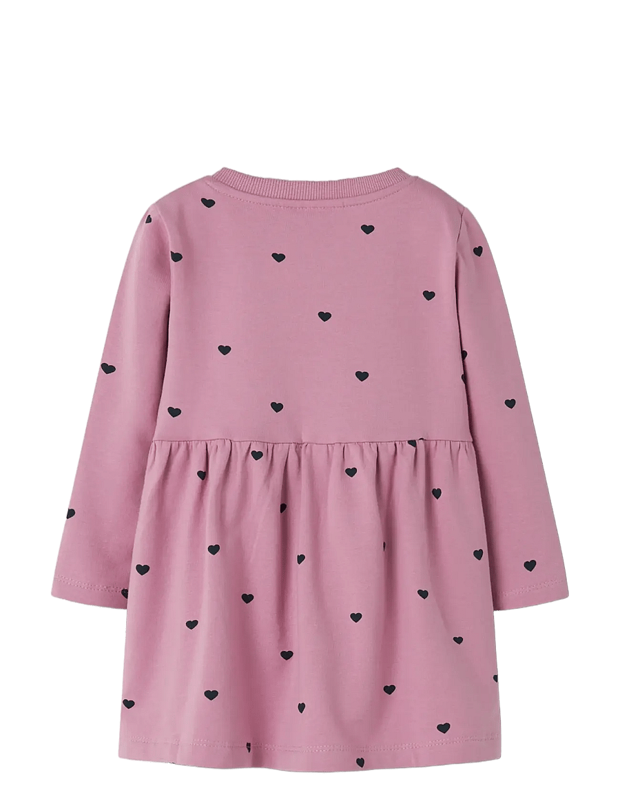 name it - NMFDAVINA LS SWEAT BRU DRESS NOOS - langärmelige babykleider - mauve orchid - 1