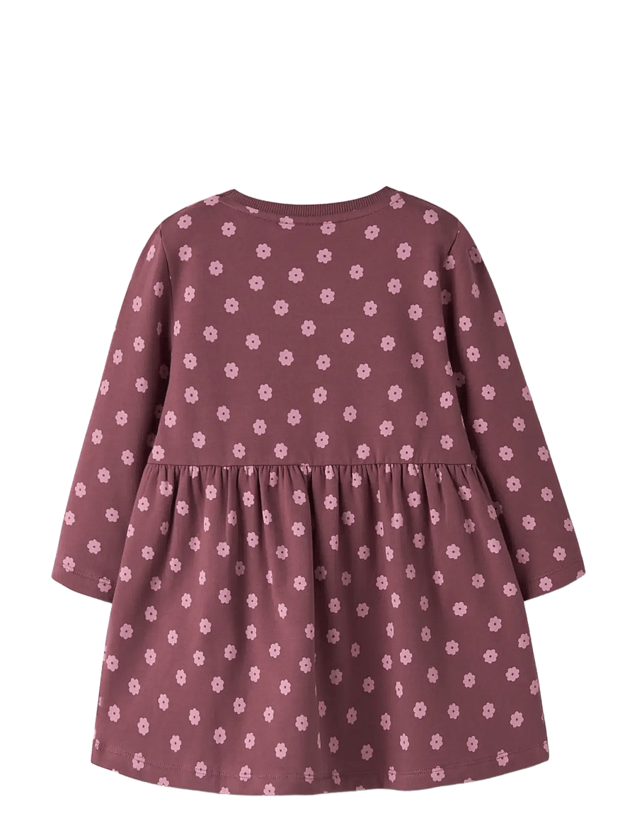 name it - NMFDAVINA LS SWEAT BRU DRESS NOOS - langærmede babykjoler - wild ginger - 1