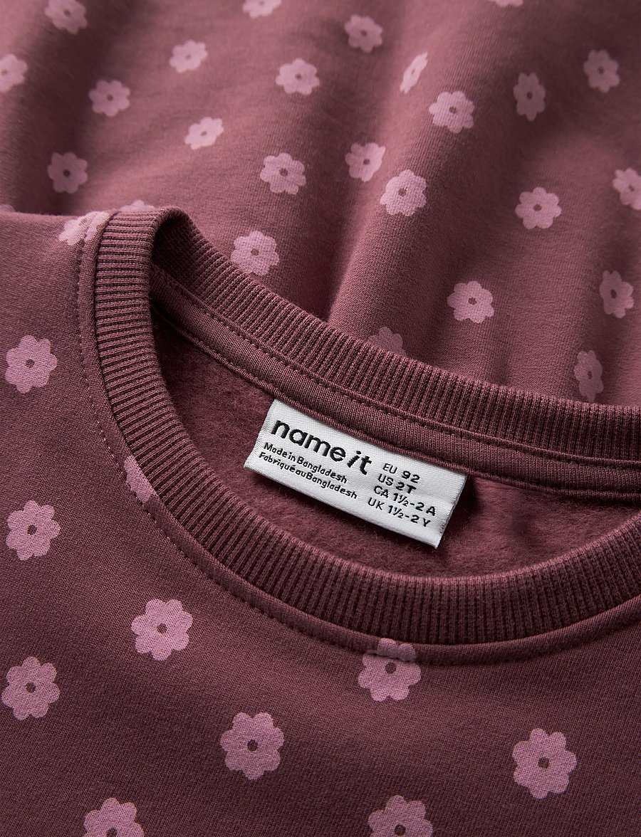 name it - NMFDAVINA LS SWEAT BRU DRESS NOOS - langærmede babykjoler - wild ginger - 3