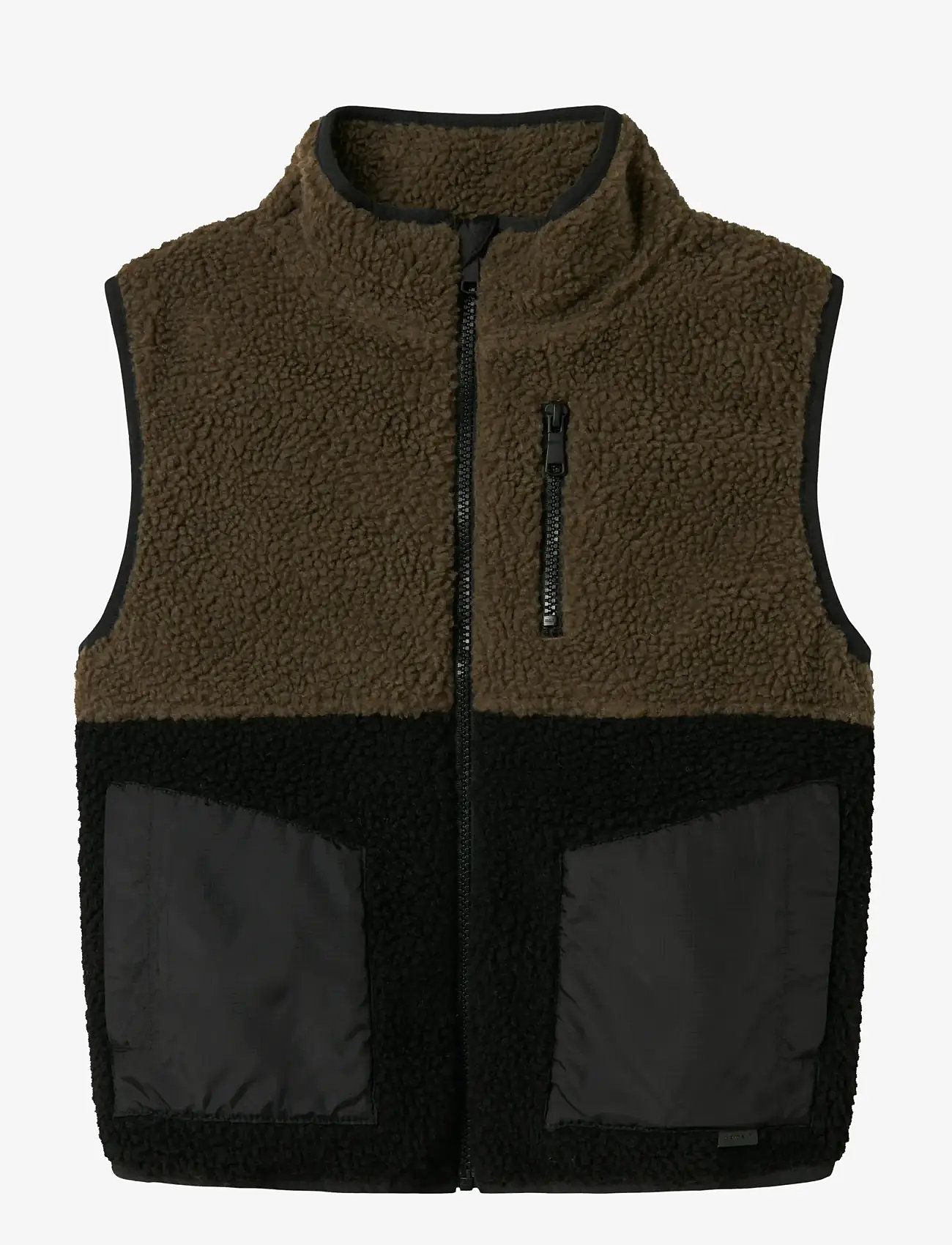 name it - NKMMALL TEDDY VEST2 - black - 1