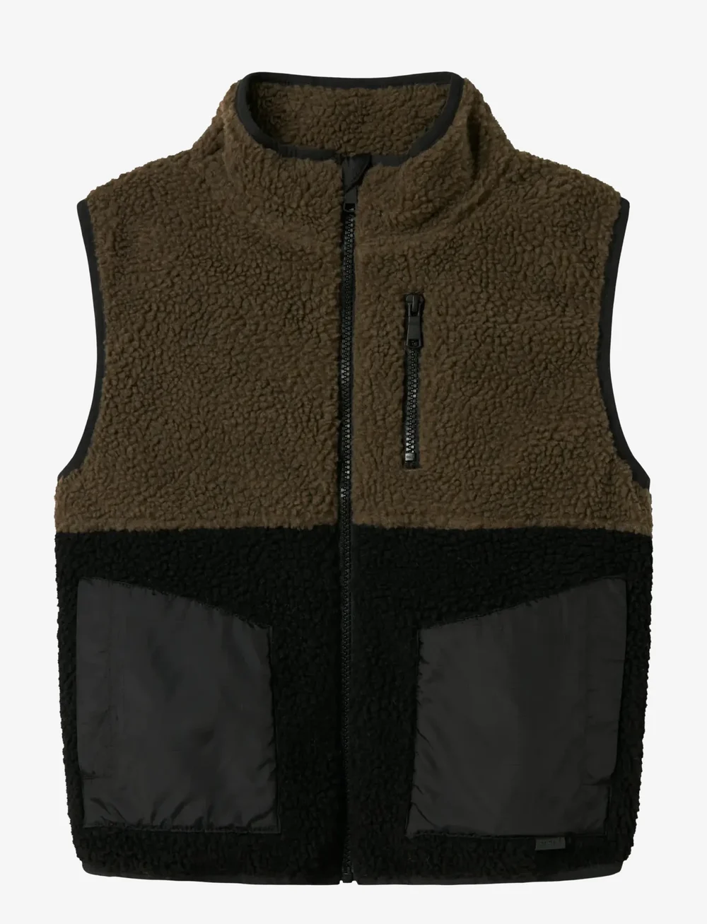 name it - NKMMALL TEDDY VEST2 - shoppa efter ålder - black - 0