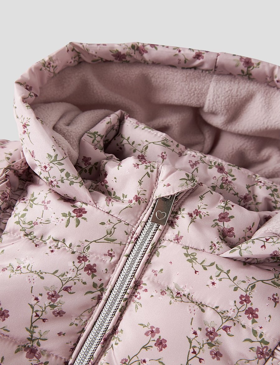 name it - NBFMAY PUFFER JACKET AOP FRILL - violet ice - 2