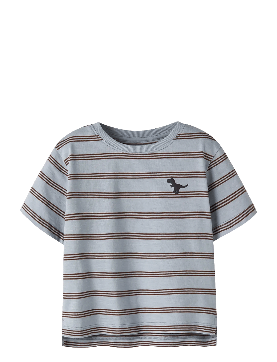 name it - NMMVOBY SS NREG TOP - kurzärmelige - blue fog - 0