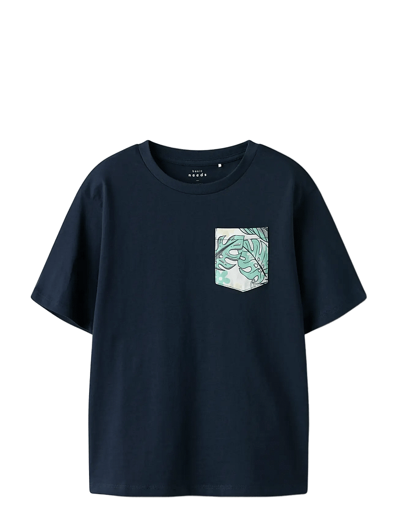 name it - NKMVALMAS SS NREG TOP - lühikeste varrukatega t-särgid - navy blazer - 0