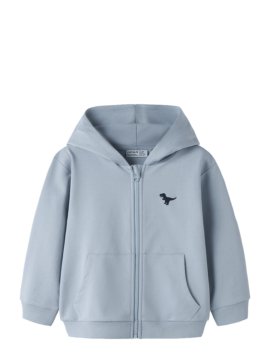 name it - NMMVALON LS NREG SWE CARD WH UNB - kapuzenpullover - blue fog - 0
