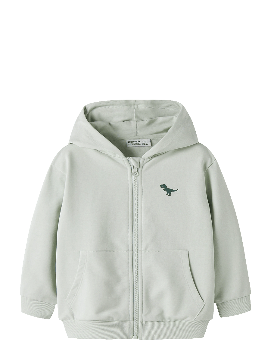 name it - NMMVALON LS NREG SWE CARD WH UNB - kapuzenpullover - pale aqua - 0