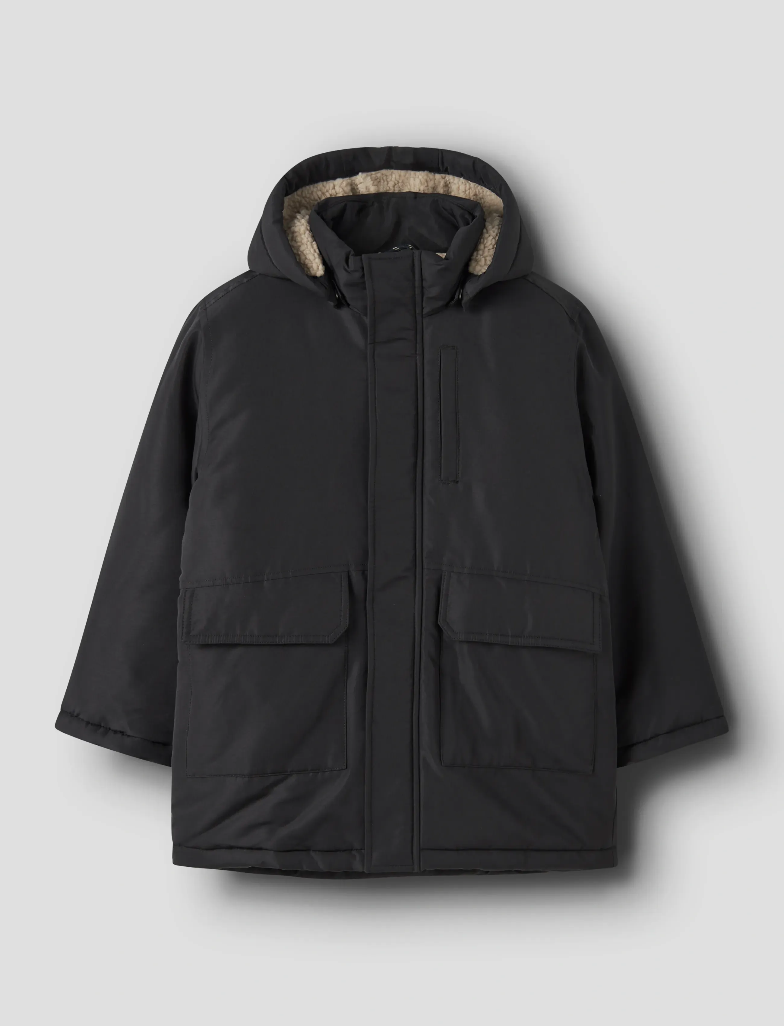 name it Nkmmarlow Parka Jacket Pb, 140, Jackets & Coats, Schwarz - Jackets, Kinder