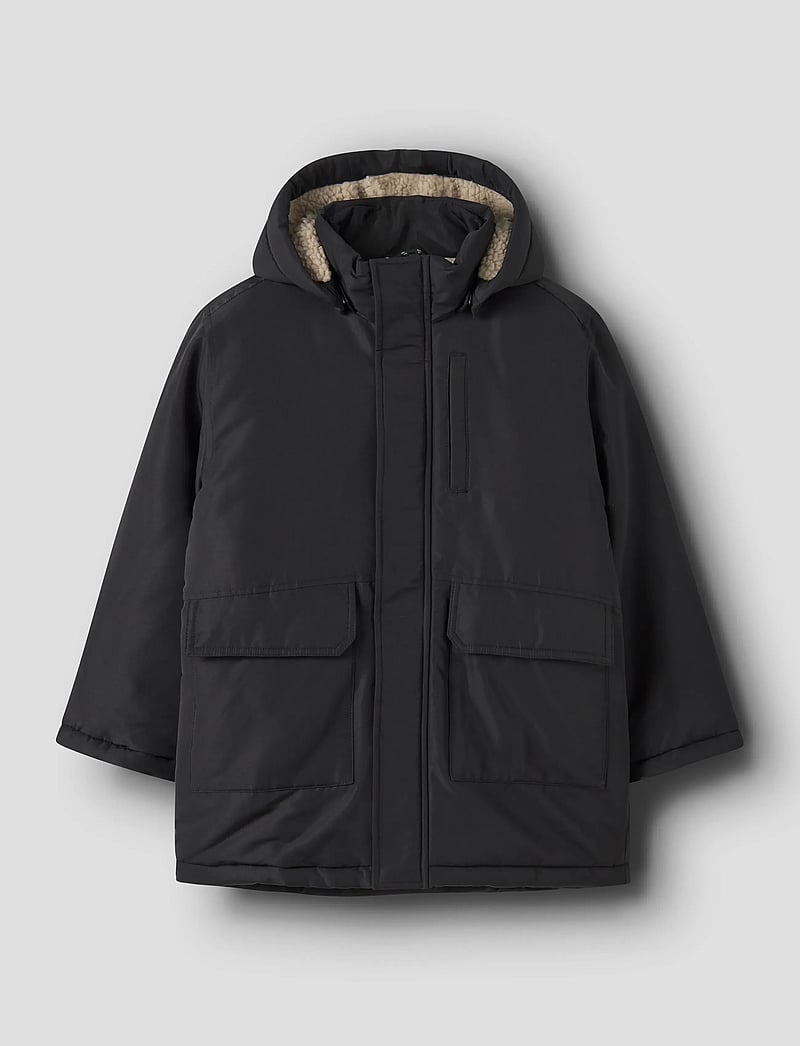 name it - NKMMARLOW PARKA JACKET PB - parkas - black - 0