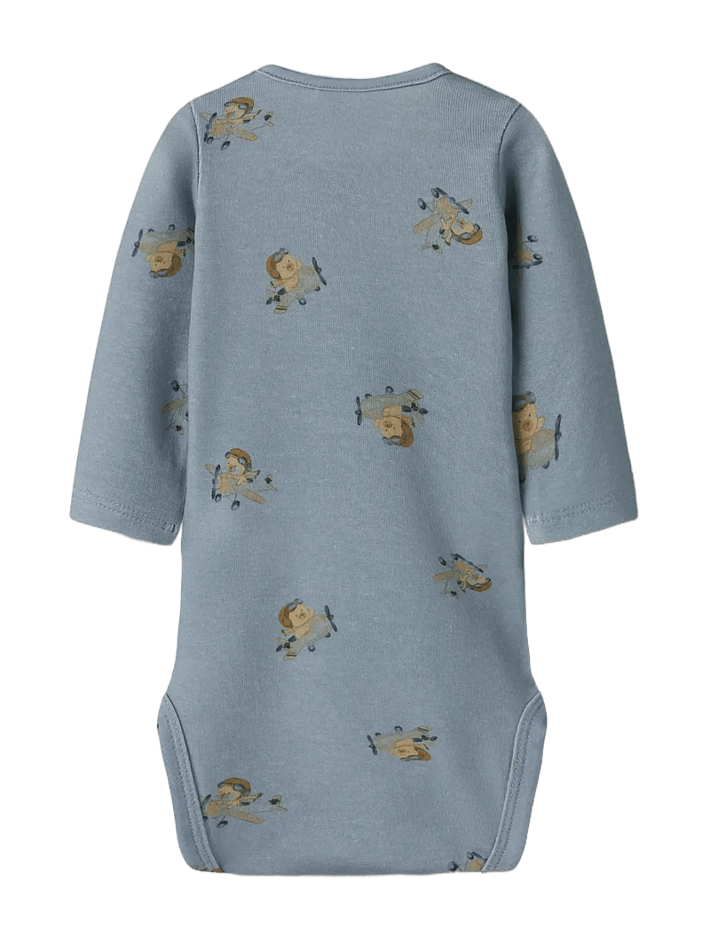 name it - NBMKINOK LS BODY - rompers met lange mouwen - dusty blue - 1