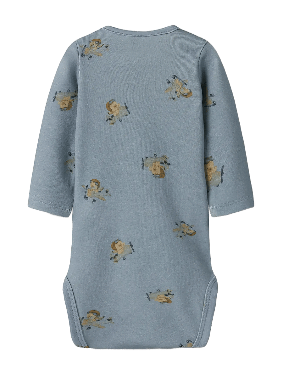 name it - NBMKINOK LS BODY - langärmelige bodys - dusty blue - 2