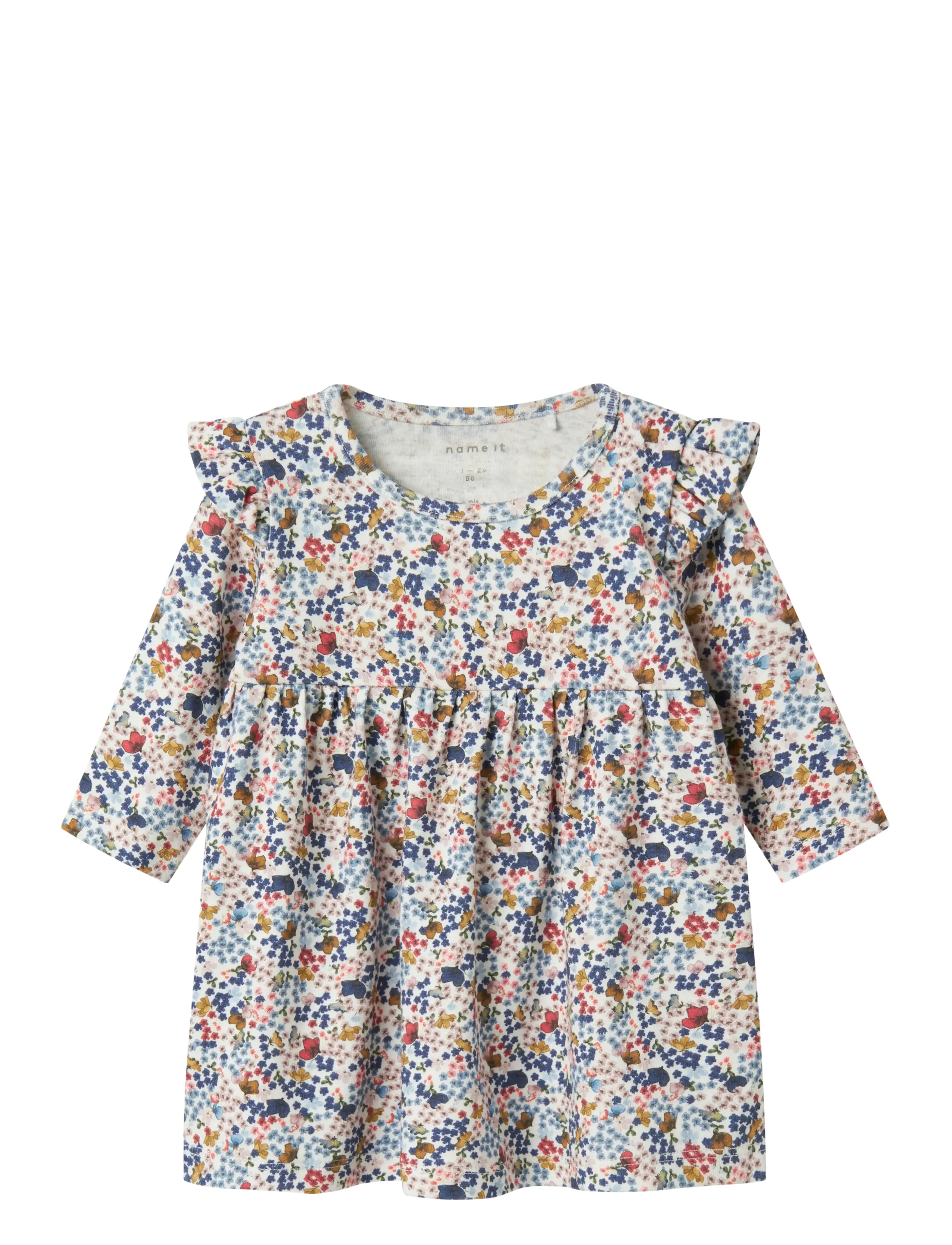 name it NBFKORRA LS DRESS - Kjoler & Nederdele - CLOUD DANCER / blue