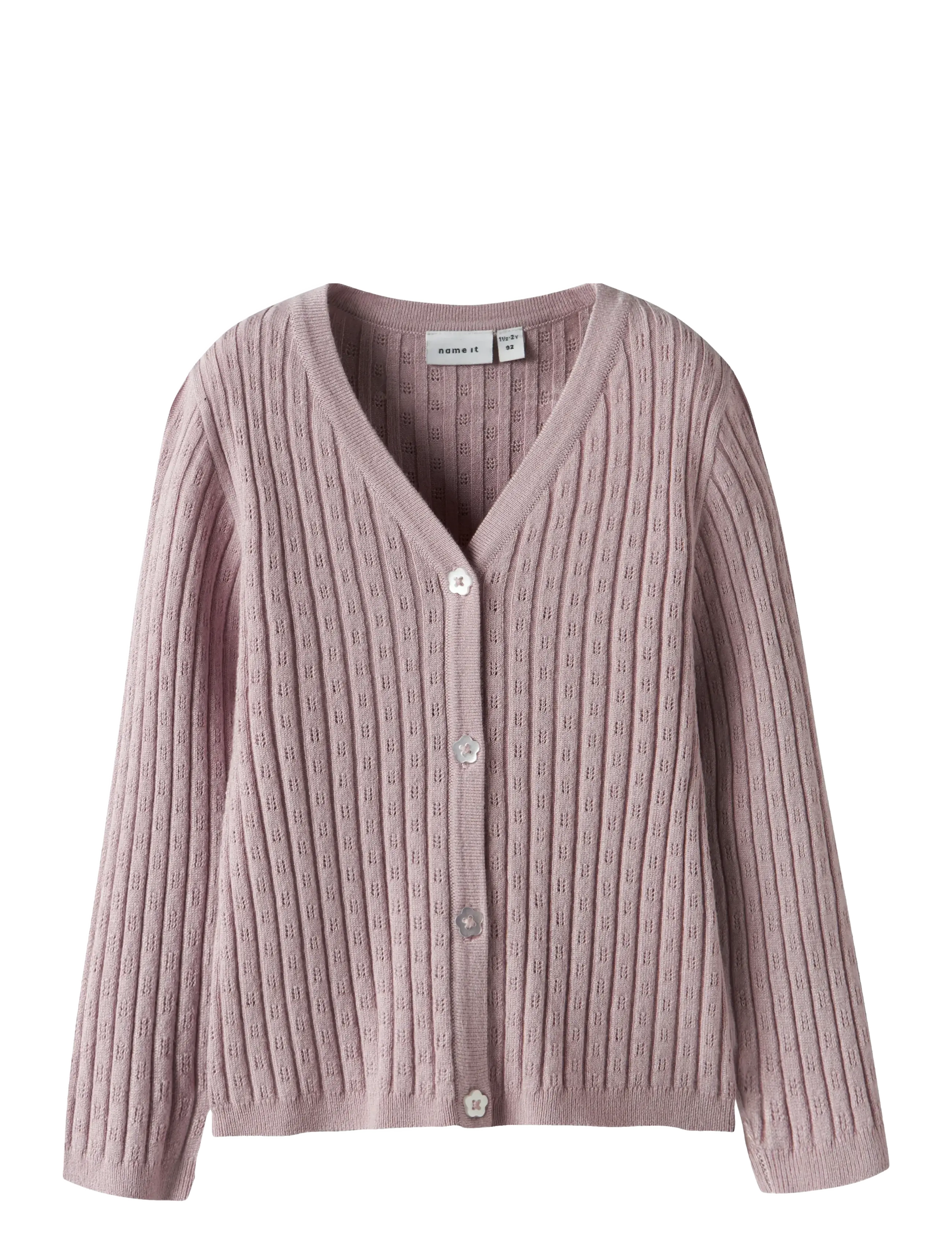 name it NMFKIND LS KNIT CARD - Cardigans - BURNISHED LILAC / pink/rose