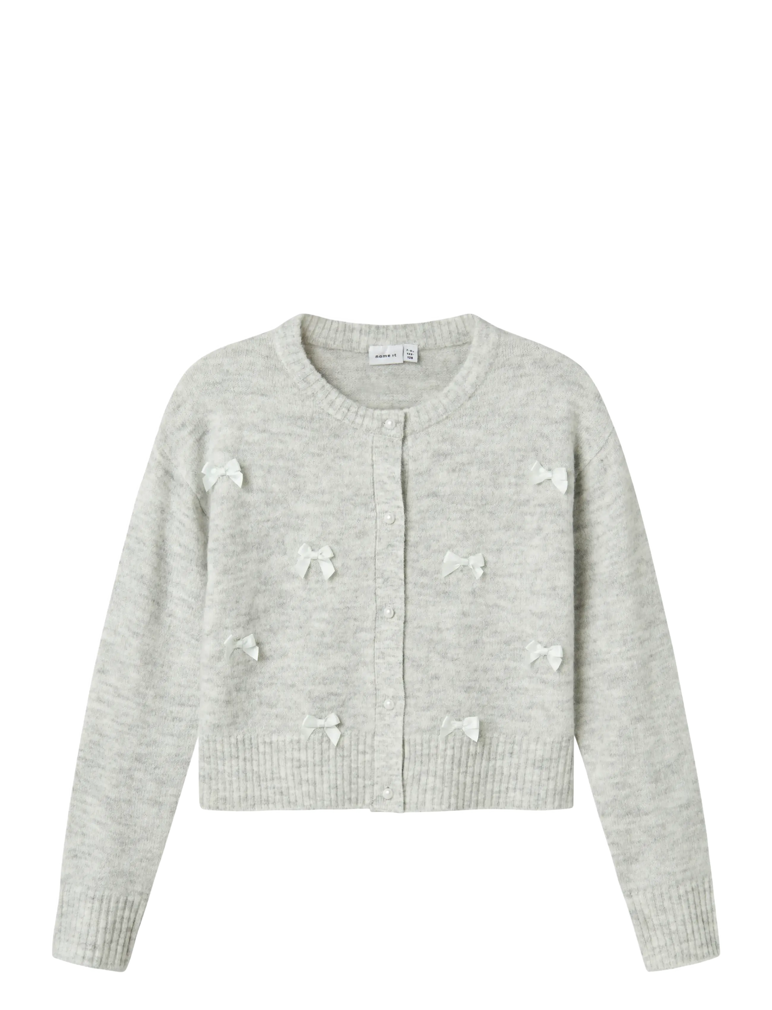 name it NKFKARIN LS KNIT CARD - Shoppa efter storlek - LIGHT GREY MELANGE / grey