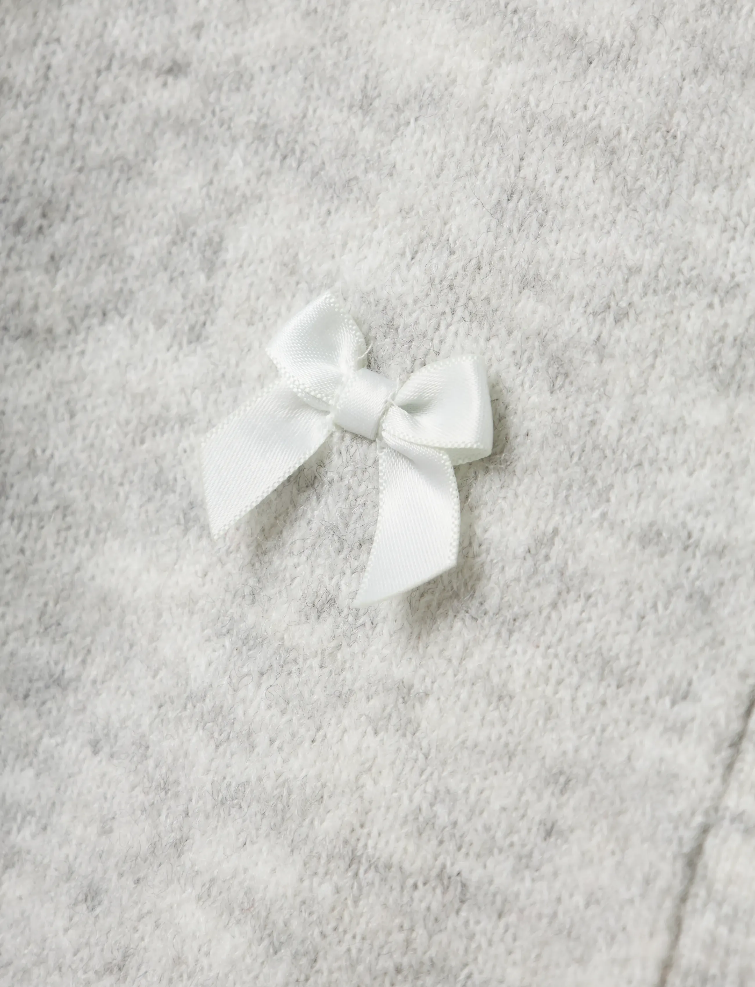 name it - NKFKARIN LS KNIT CARD - koftor - light grey melange - 3