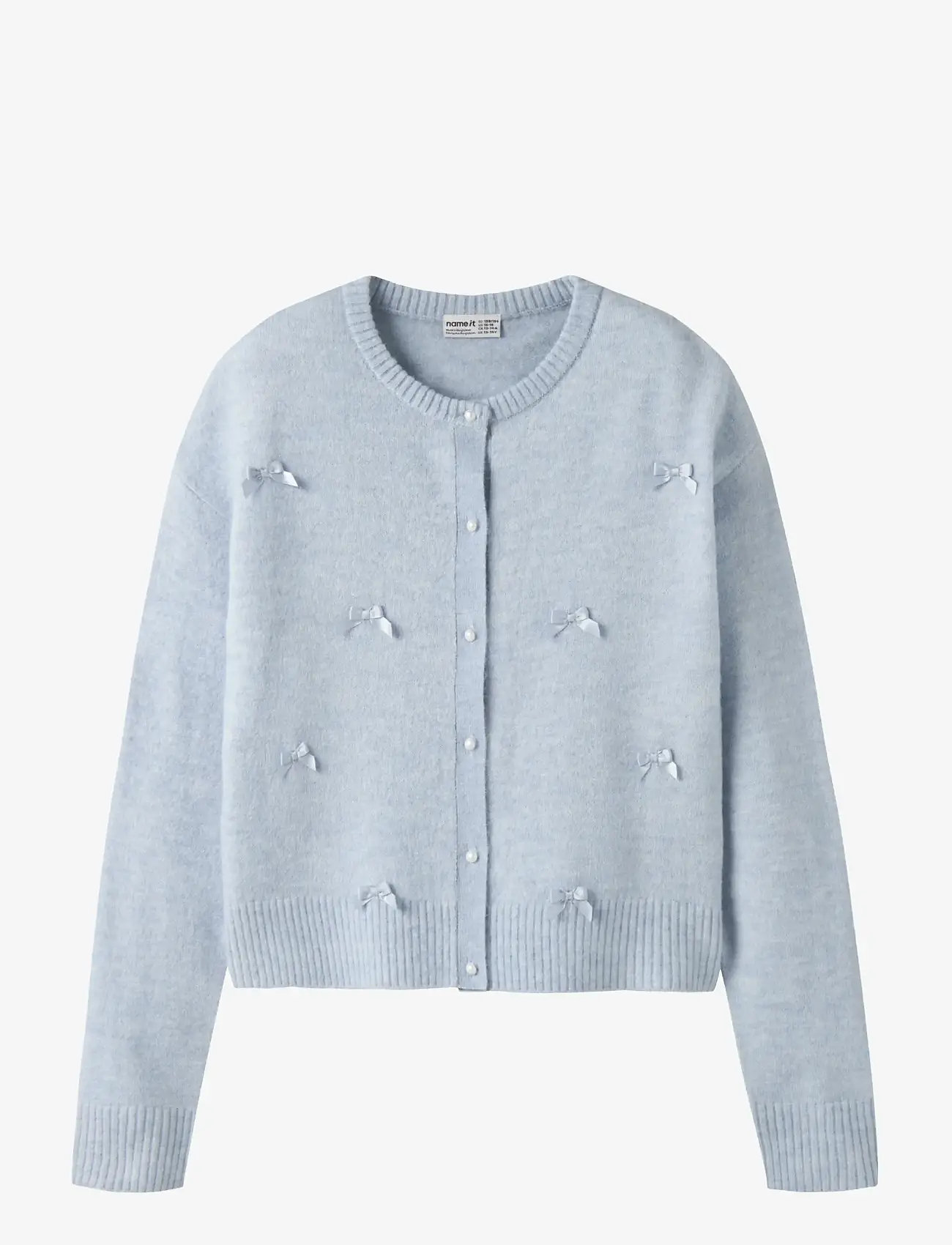 name it - NKFKARIN LS KNIT CARD - cardigans - subdued blue - 0