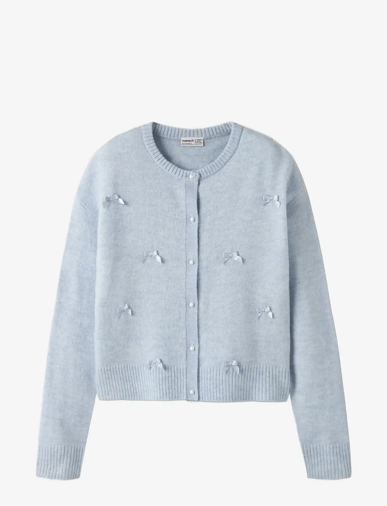 name it - NKFKARIN LS KNIT CARD - cardigans - subdued blue - 2