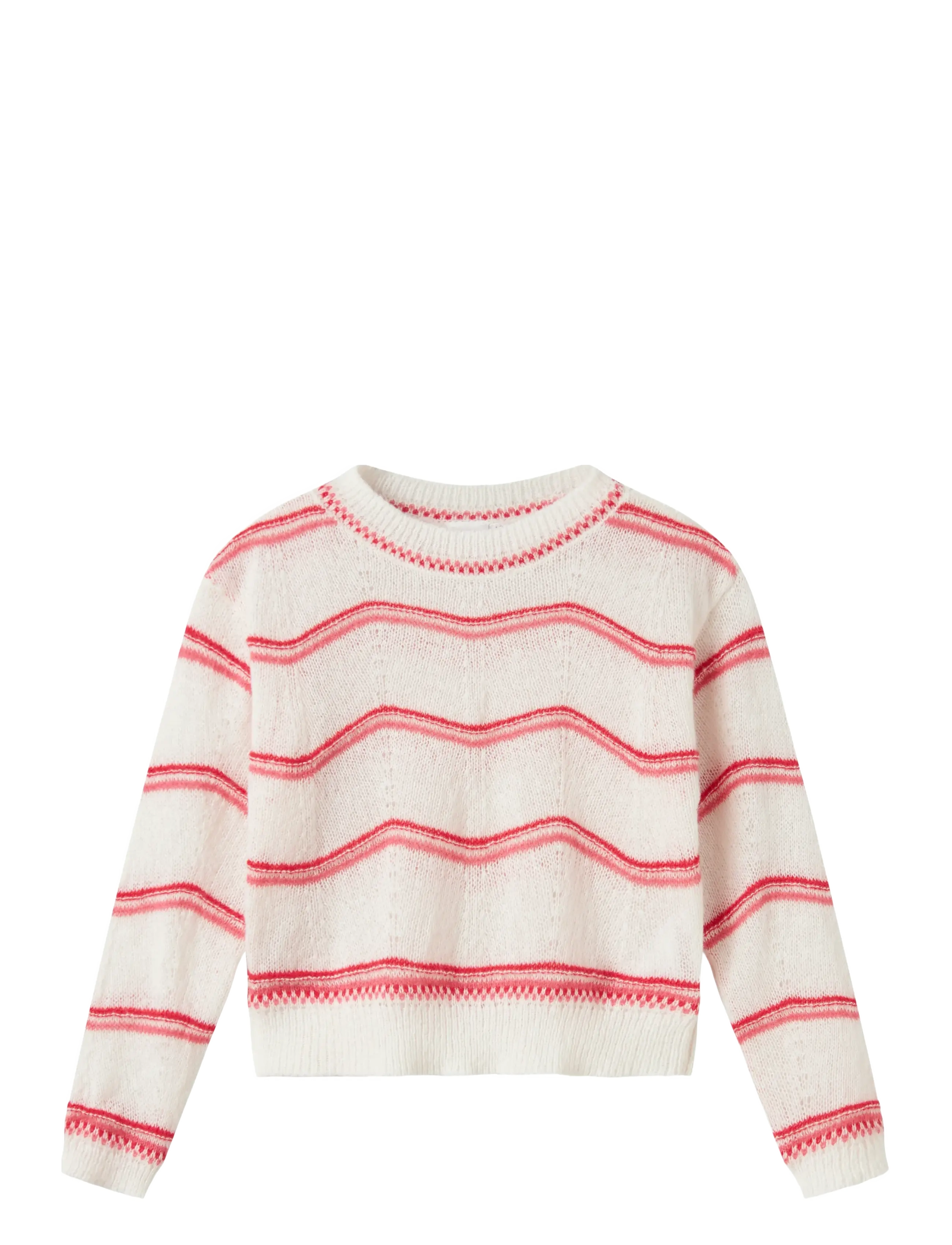 name it NKFKARIMA LS KNIT - Strickmode - CLOUD DANCER / white